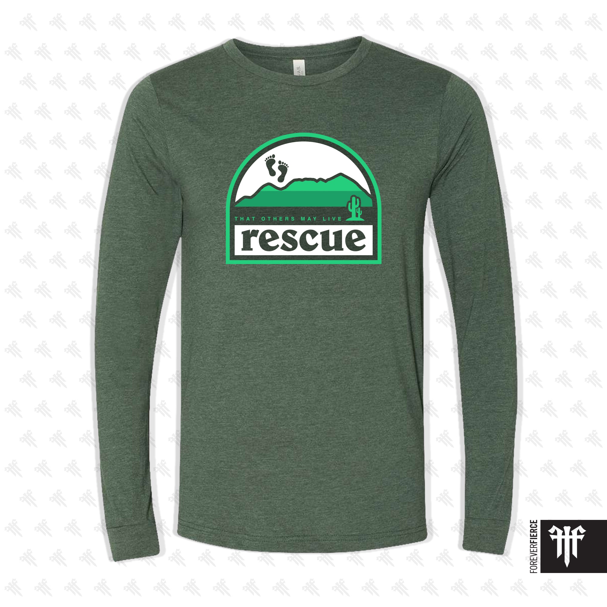 Rescue November 2025 Green Longsleeve Tee