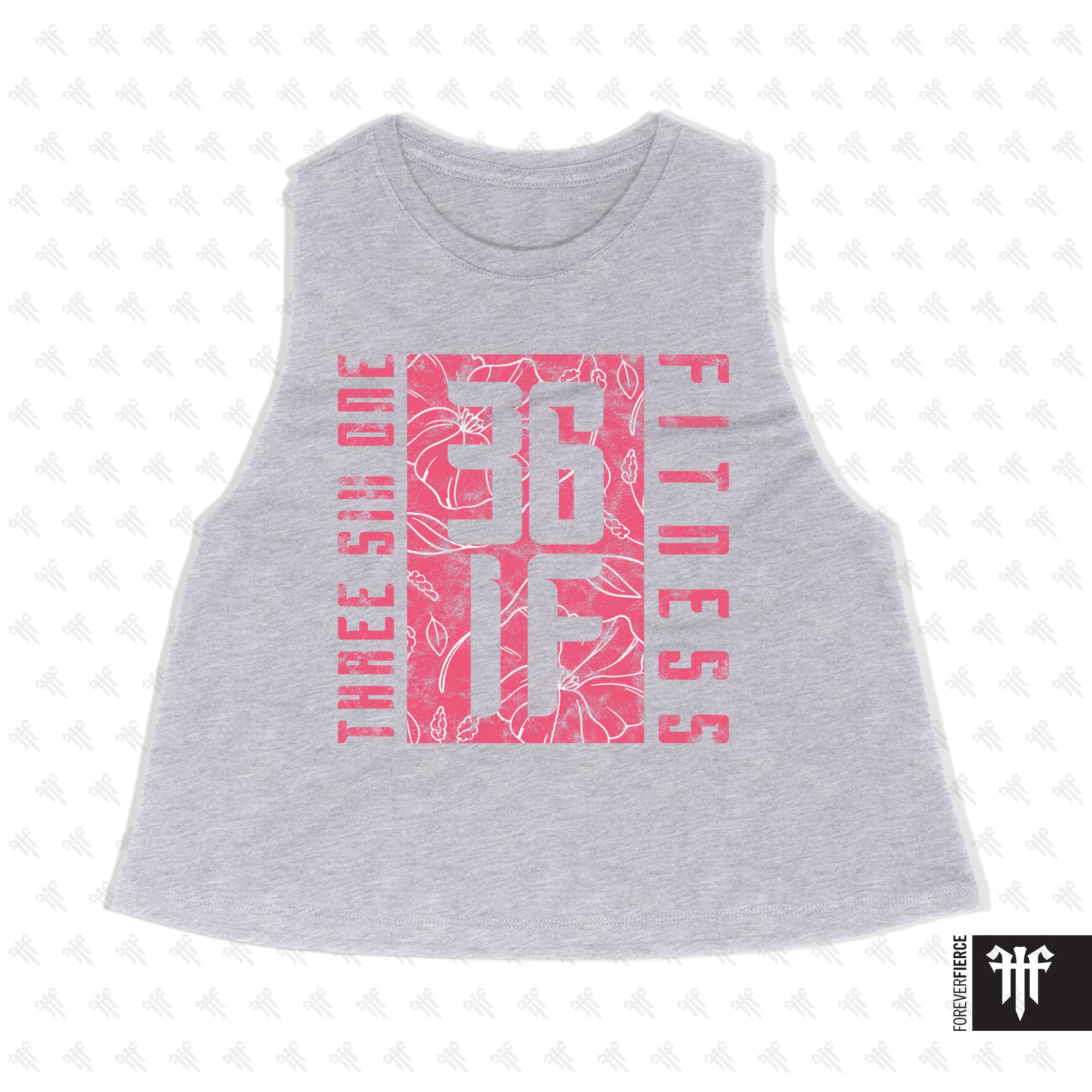 361 Fitness May 2026 Floral Design Womens Crop Tank