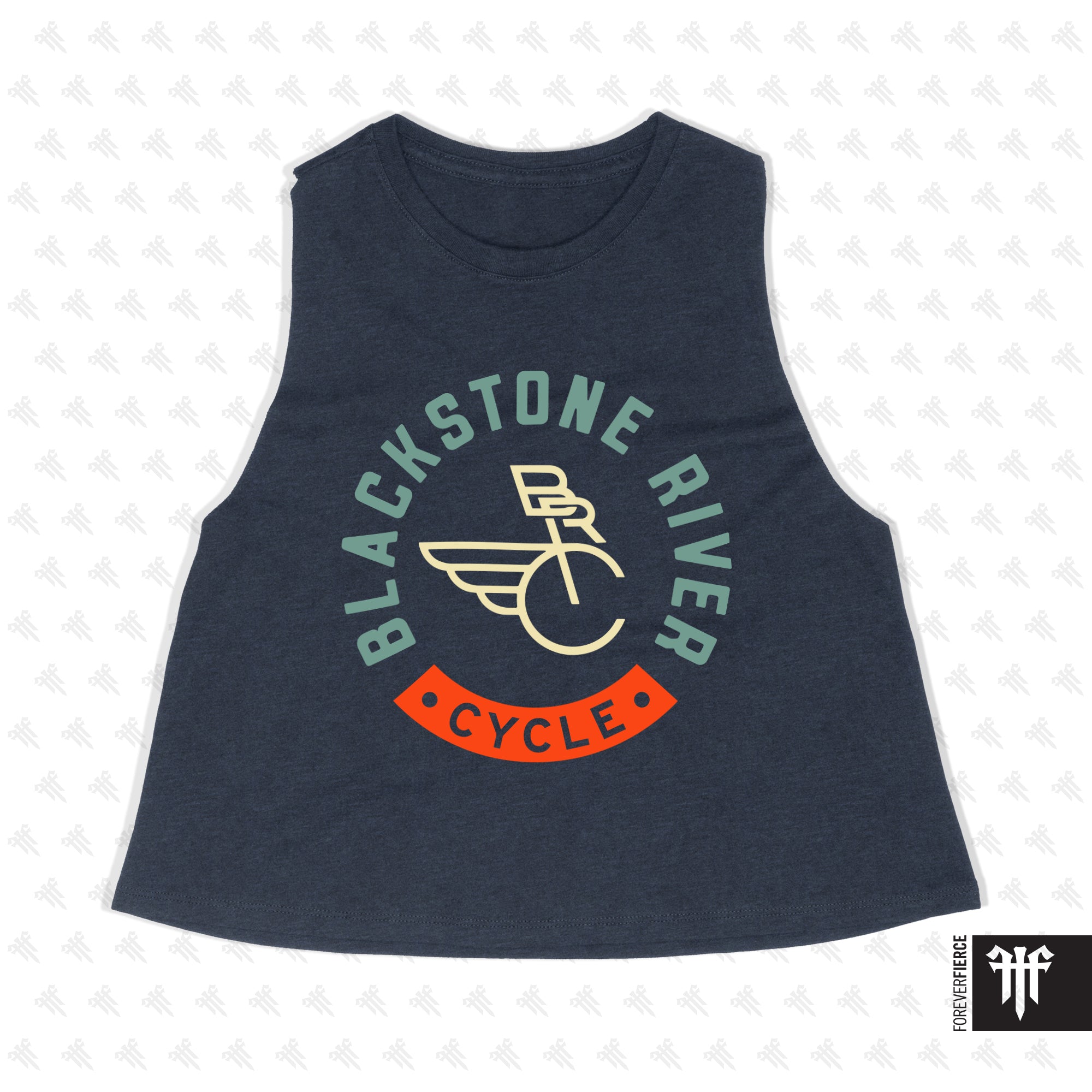 Blackstone River CrossFit June 2025 Cycle Womens Crop Tank