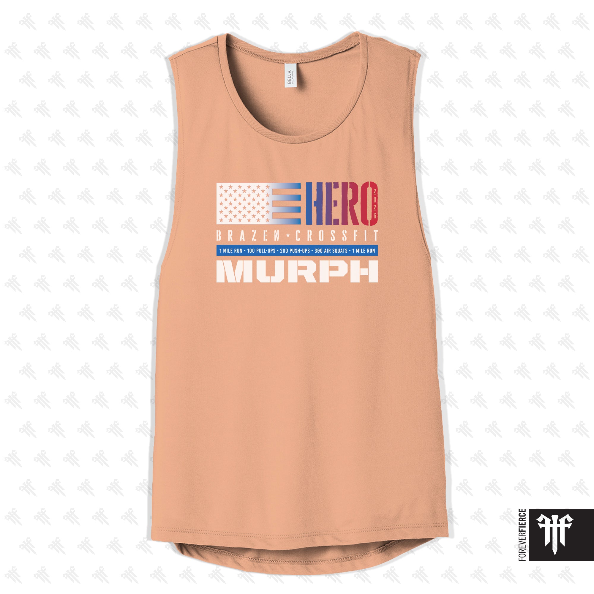 Brazen CrossFit April 2026 Peach Womens Muscle Tank