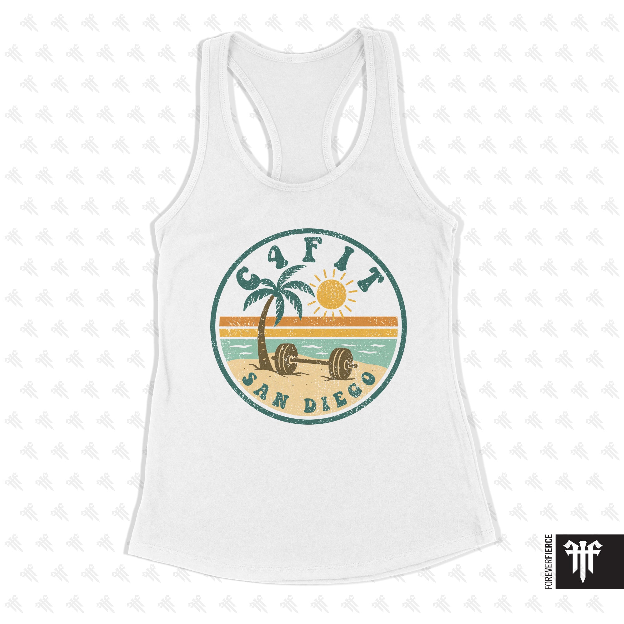 C4Fit June 2026 Beach Barbell Womens Racerback