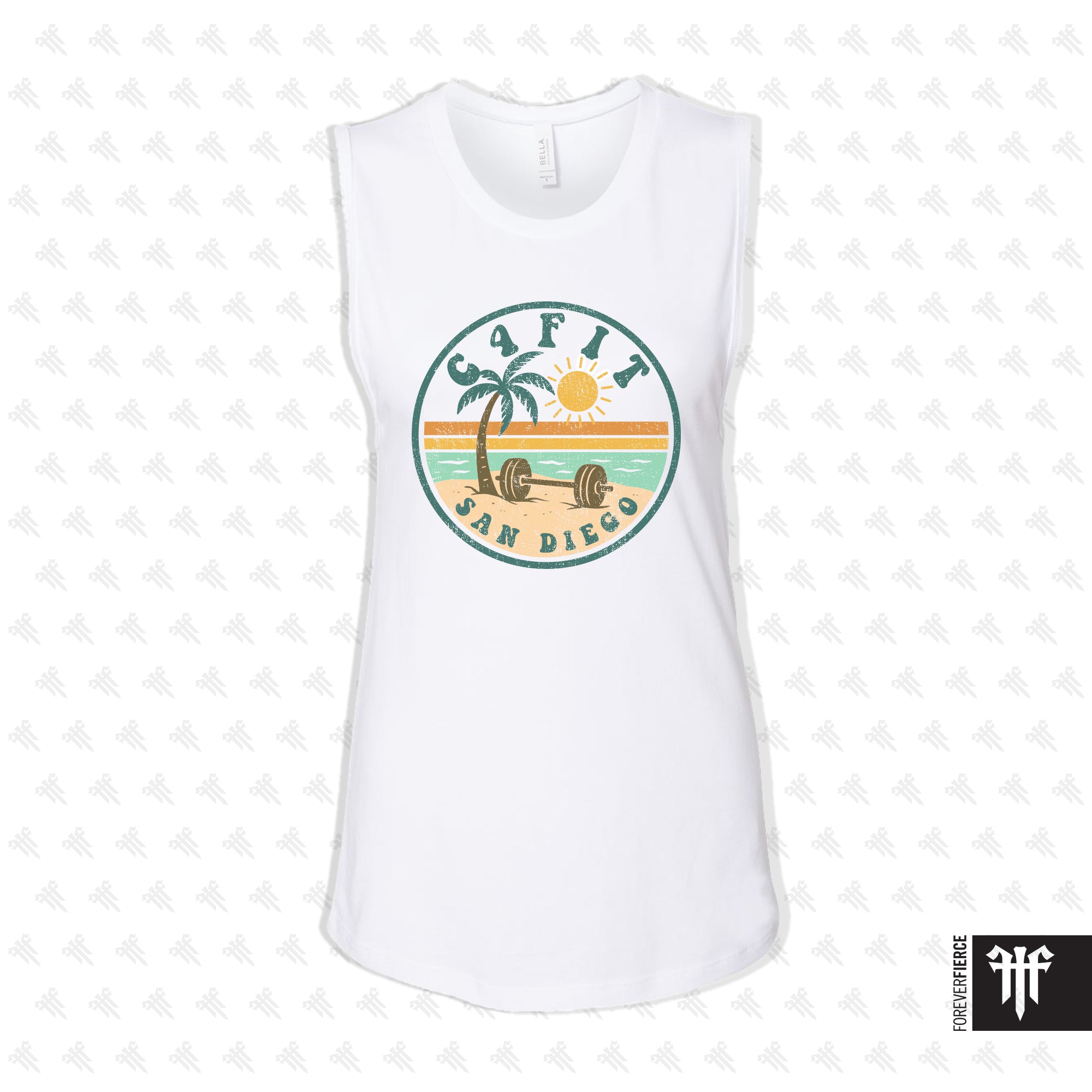 C4Fit June 2026 Beach Barbell Womens Muscle Tank