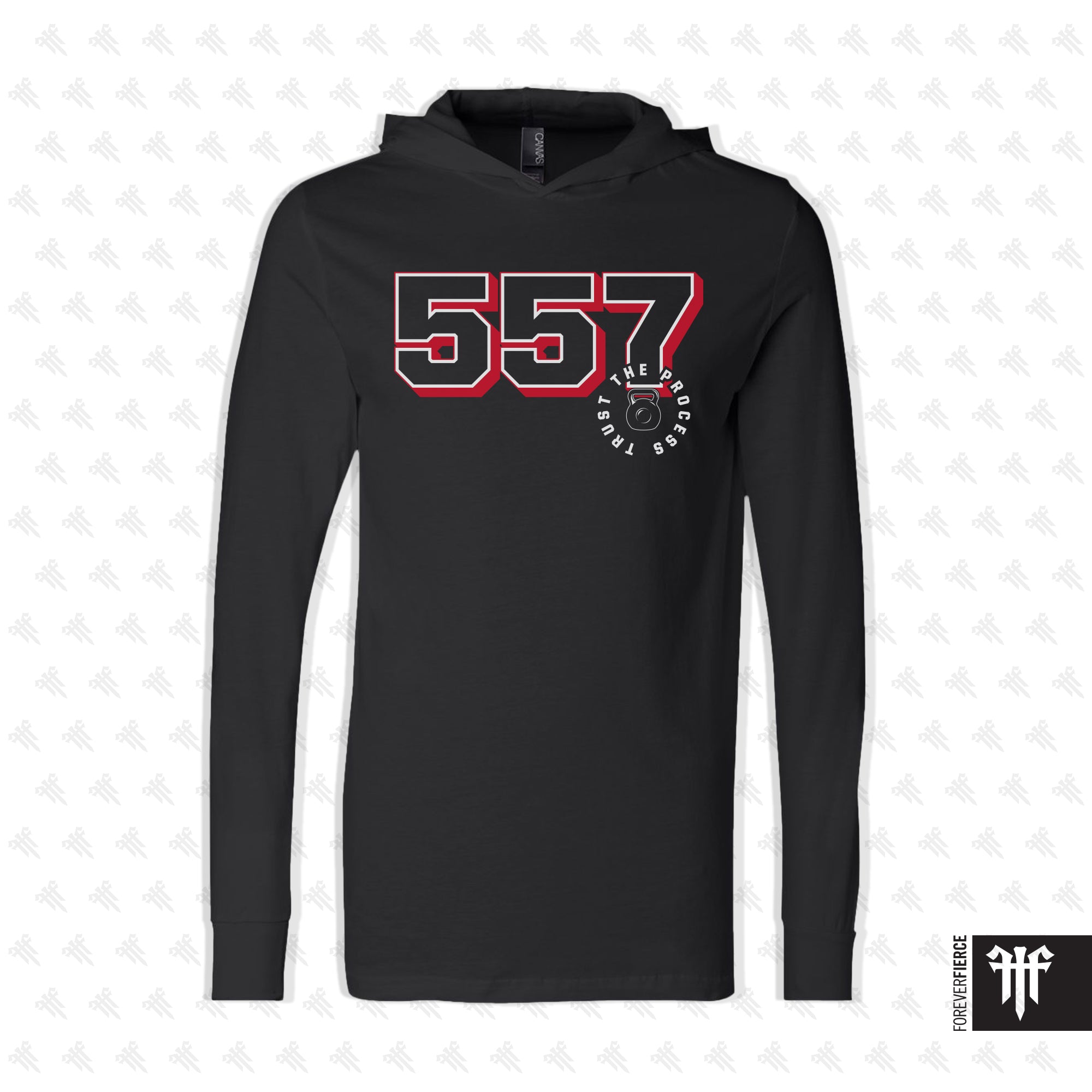 CrossFit 557 April 2026 Kettlebell Design Longsleeve Hoodie