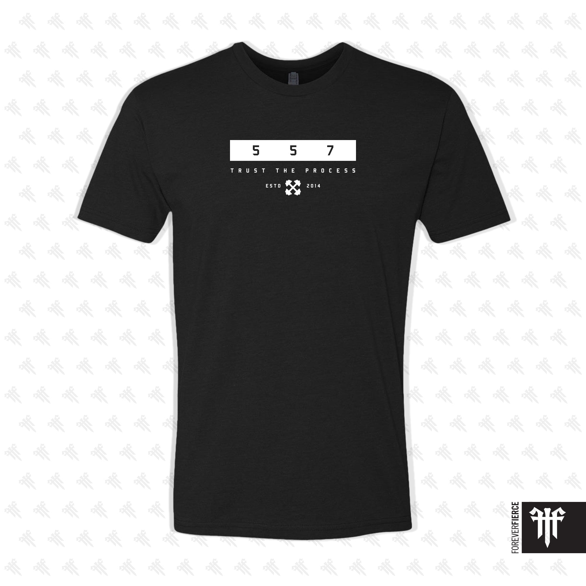 CrossFit 557 April 2026 White Ink Design Tee