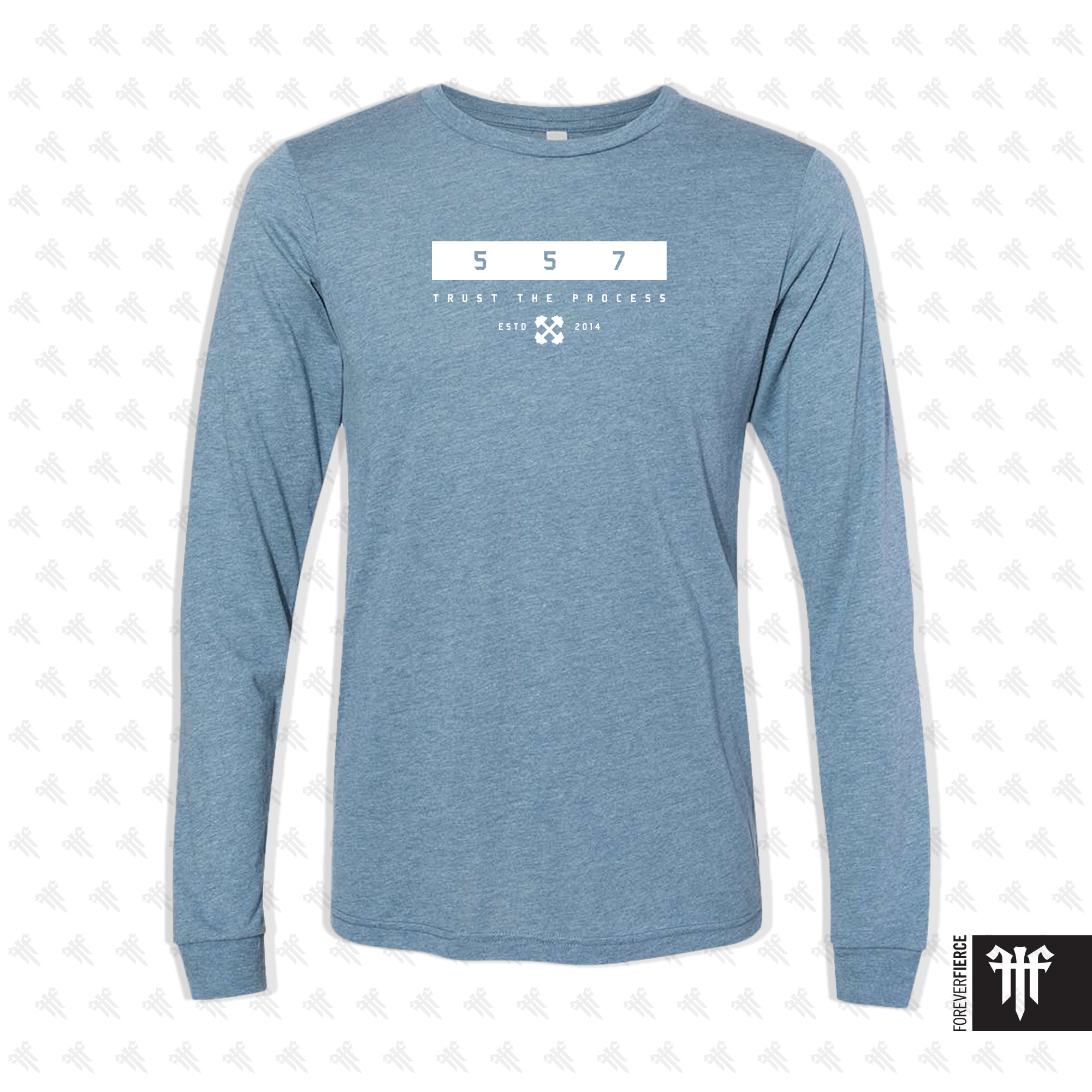 CrossFit 557 April 2026 White Ink Design Longsleeve Tee