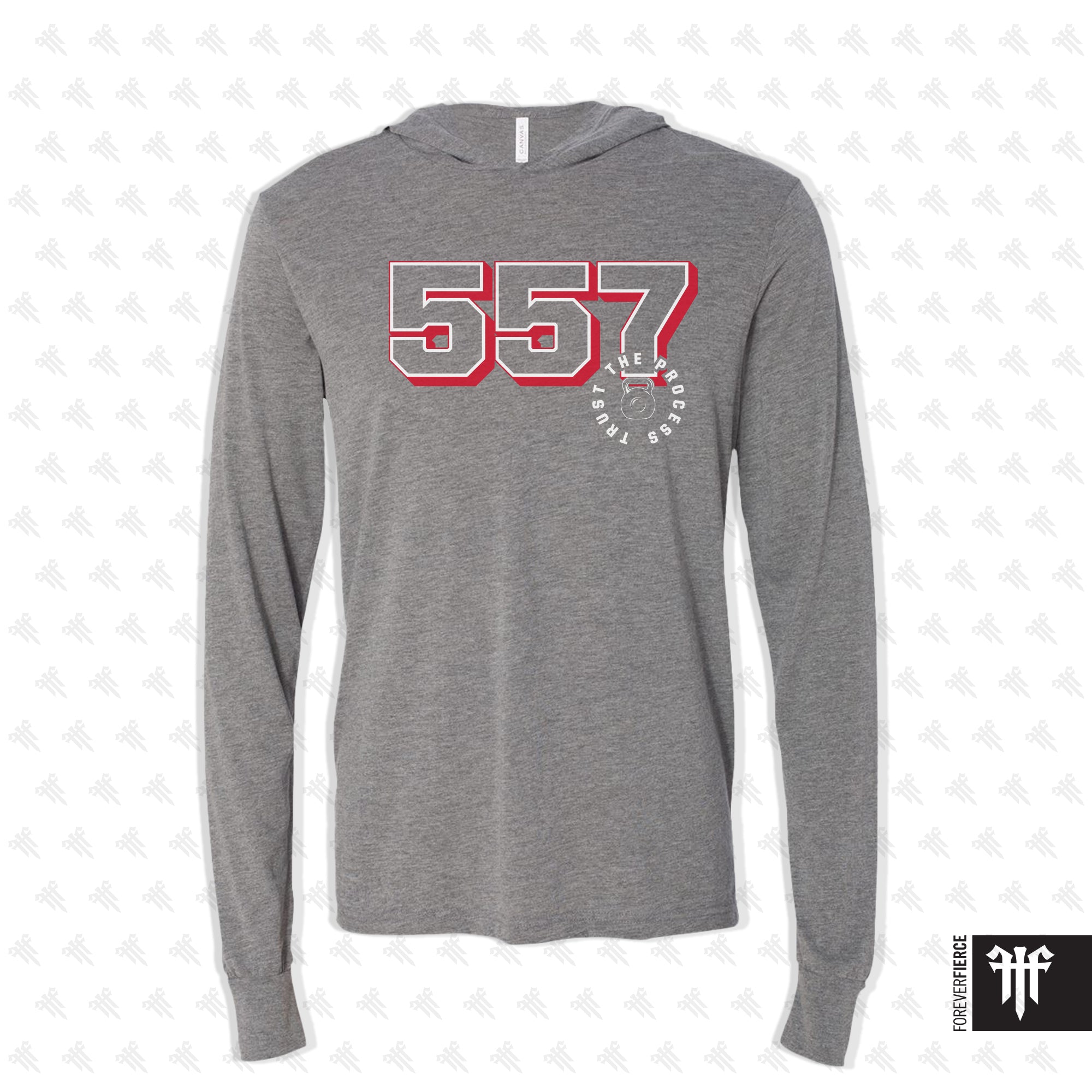 CrossFit 557 April 2026 Kettlebell Design Longsleeve Hoodie