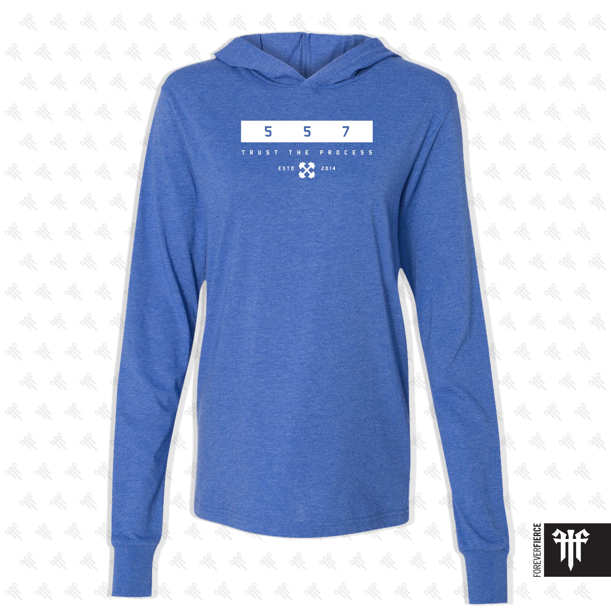 CrossFit 557 April 2026 White Ink Design Longsleeve Hoodie