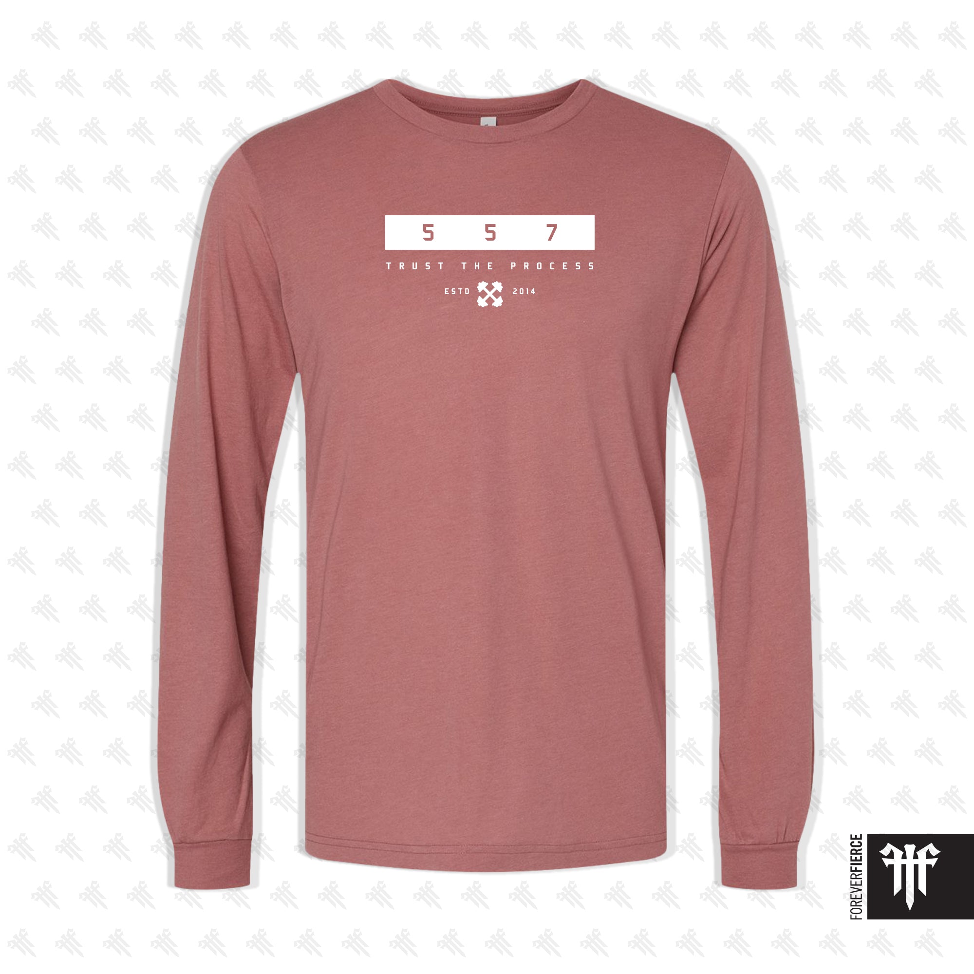 CrossFit 557 April 2026 White Ink Design Longsleeve Tee
