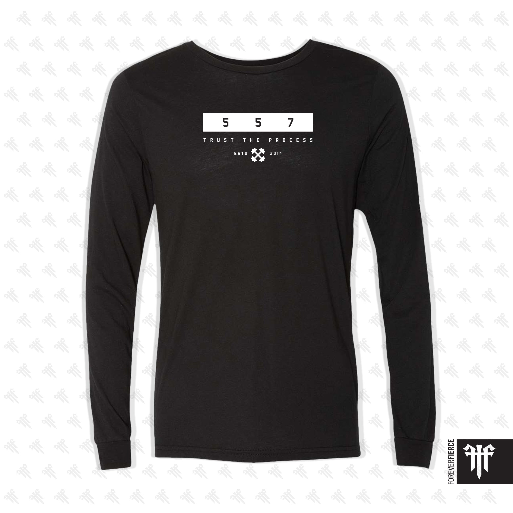 CrossFit 557 April 2026 White Ink Design Longsleeve Tee