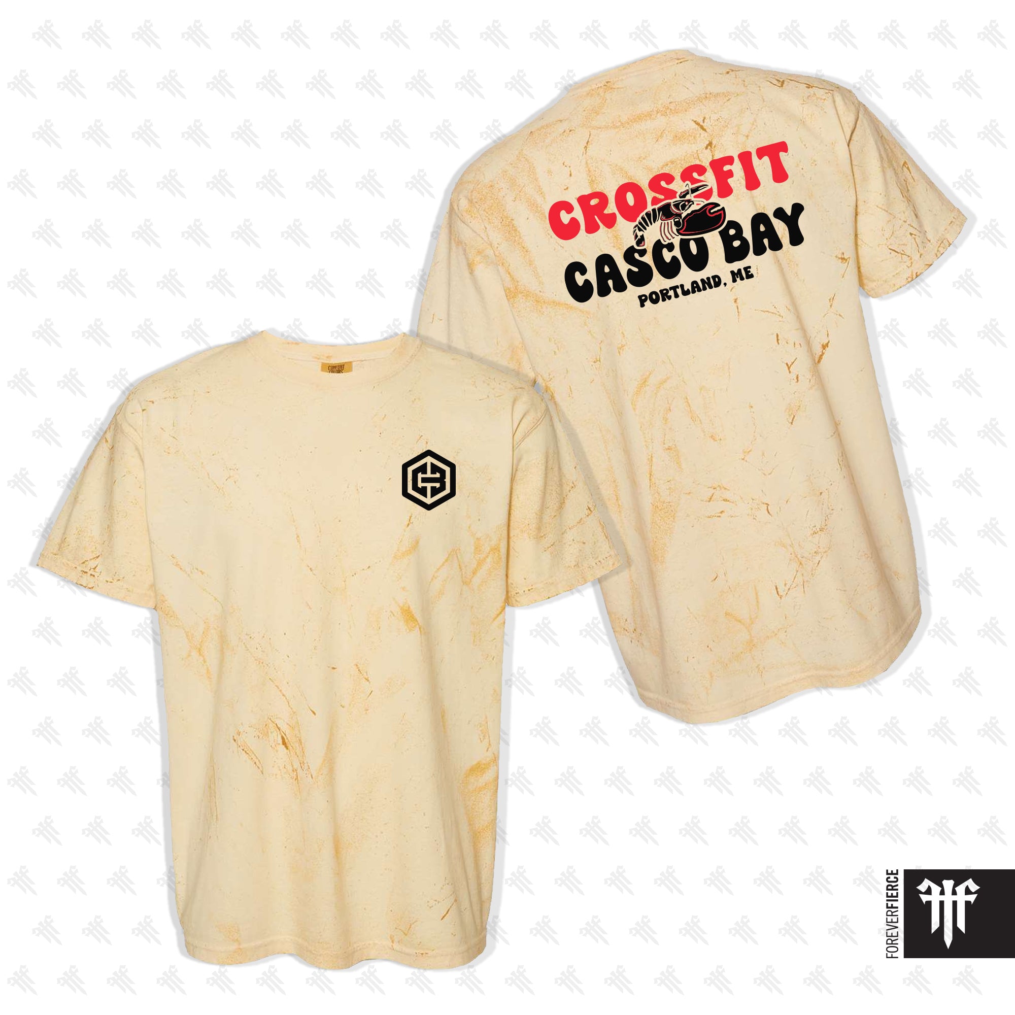 CrossFit Casco Bay April 2026 Lobster Design Colorblast Tee