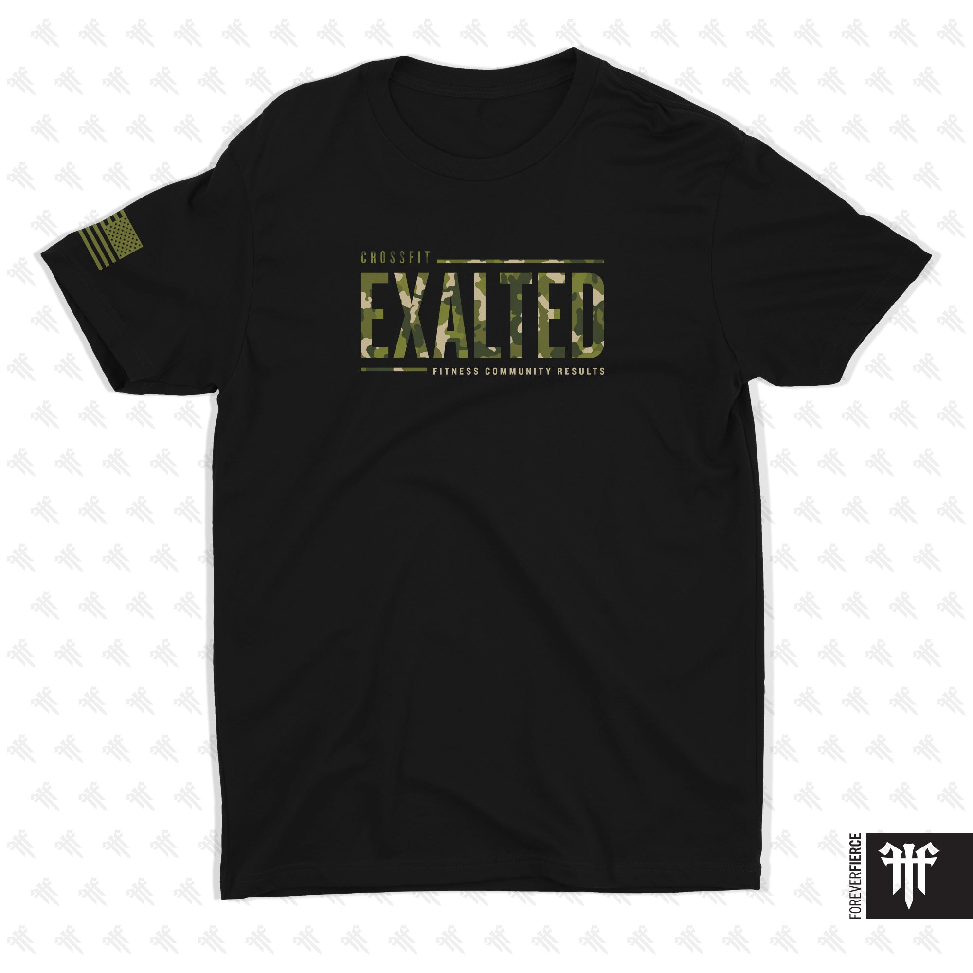CrossFit Exalted April 2026 Camo Design Tee