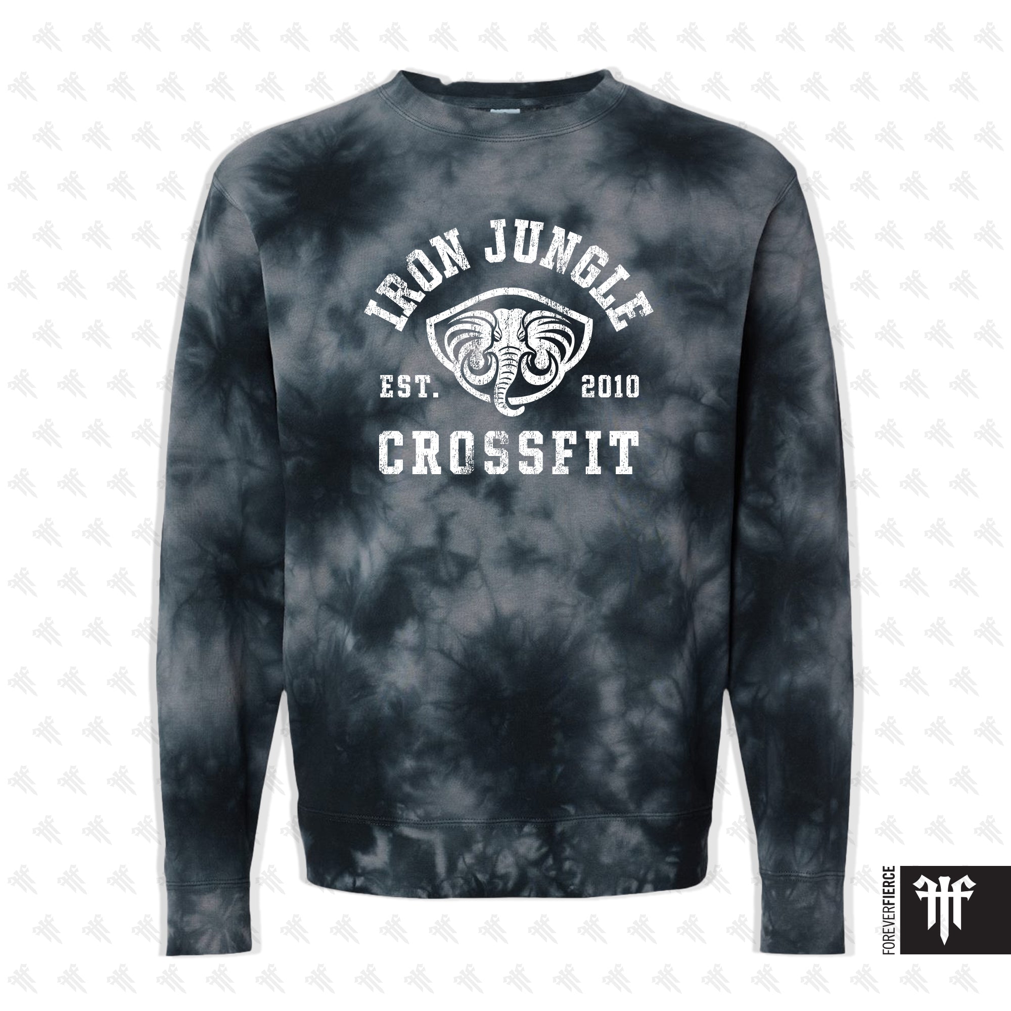 Iron Jungle CrossFit March 2026 Vintage Design Tie-Dyed Crewneck
