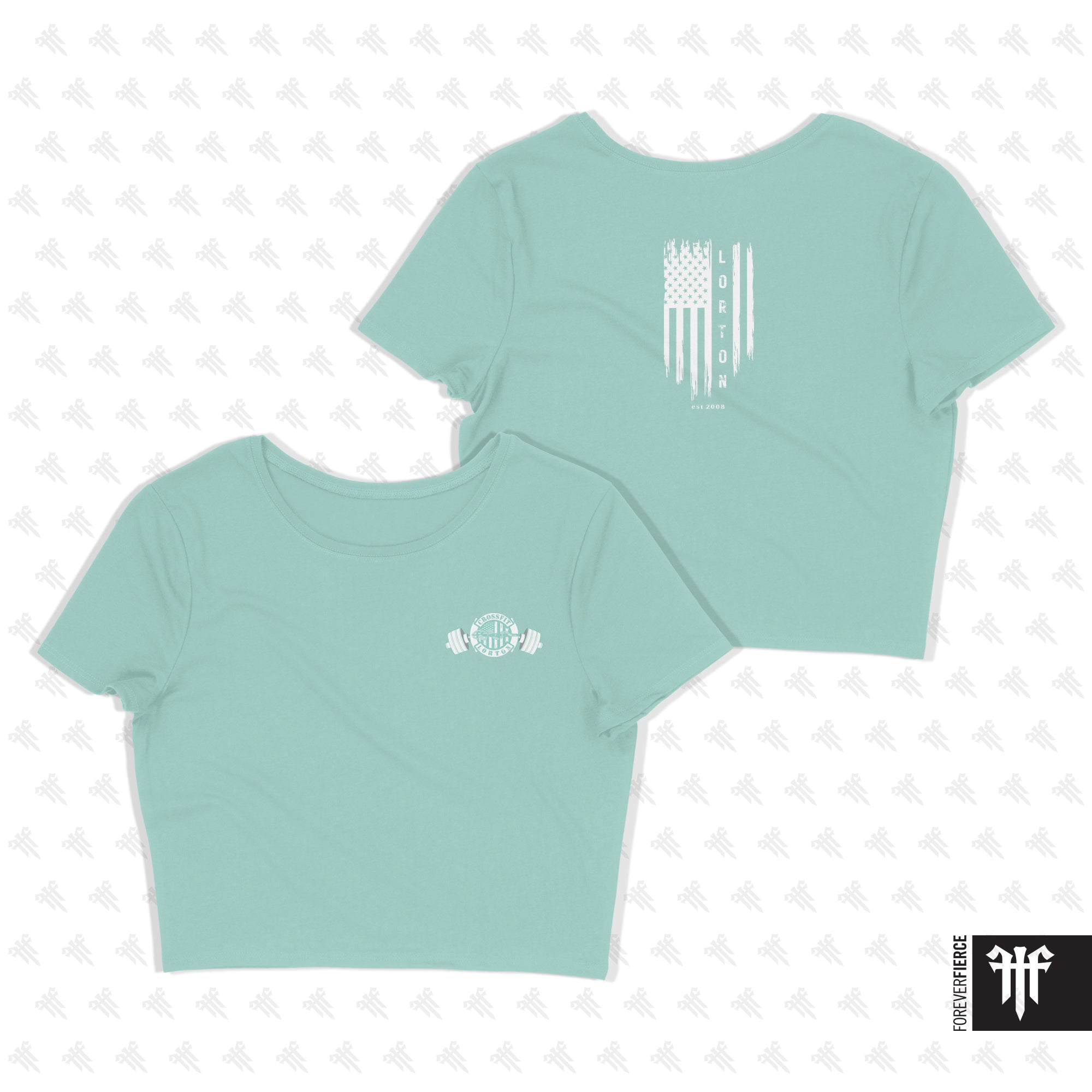 CrossFit Lorton November 2025 Womens Crop Tee - Small Back Design