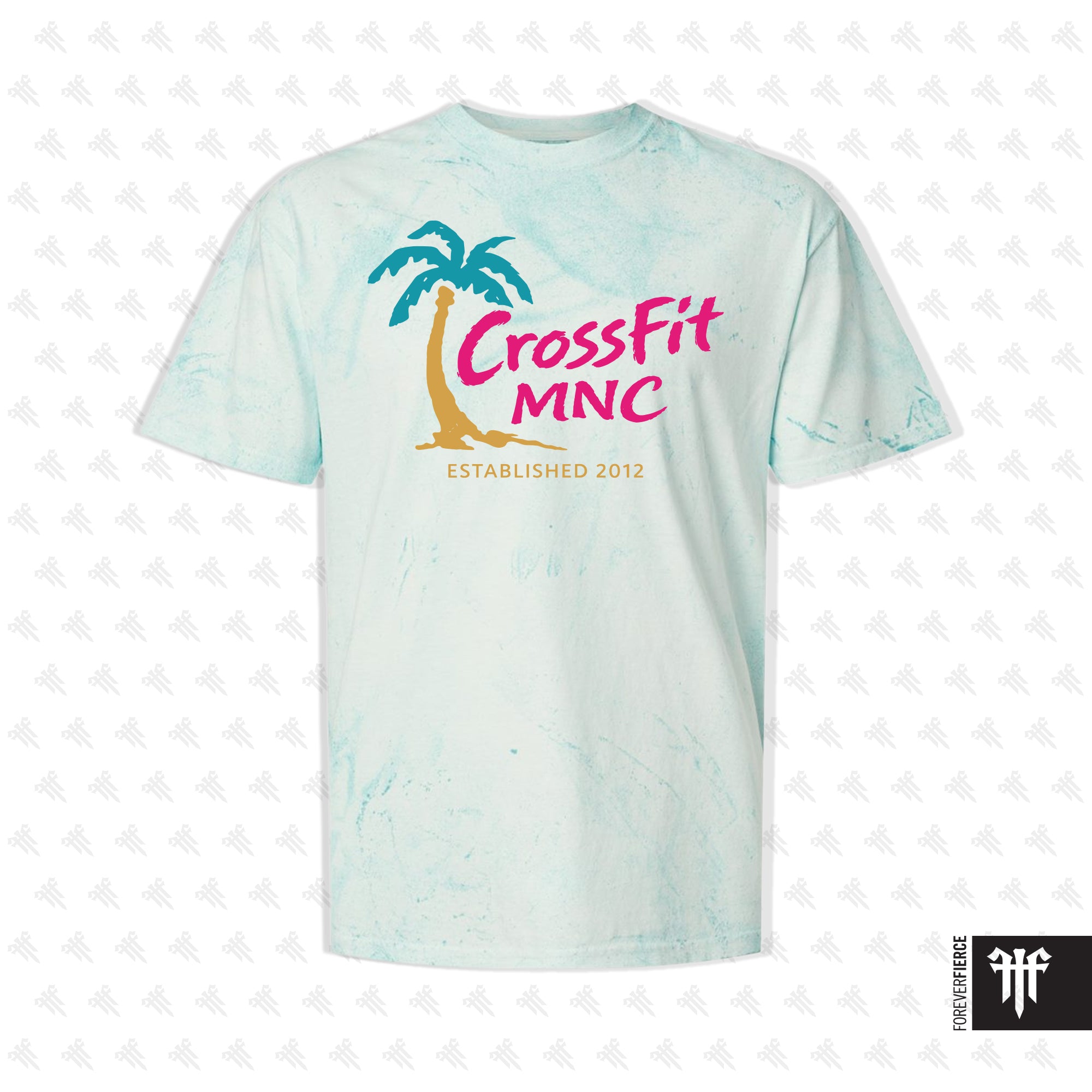 CrossFit MNC April 2026 Palm Tree Design Colorblast Tee