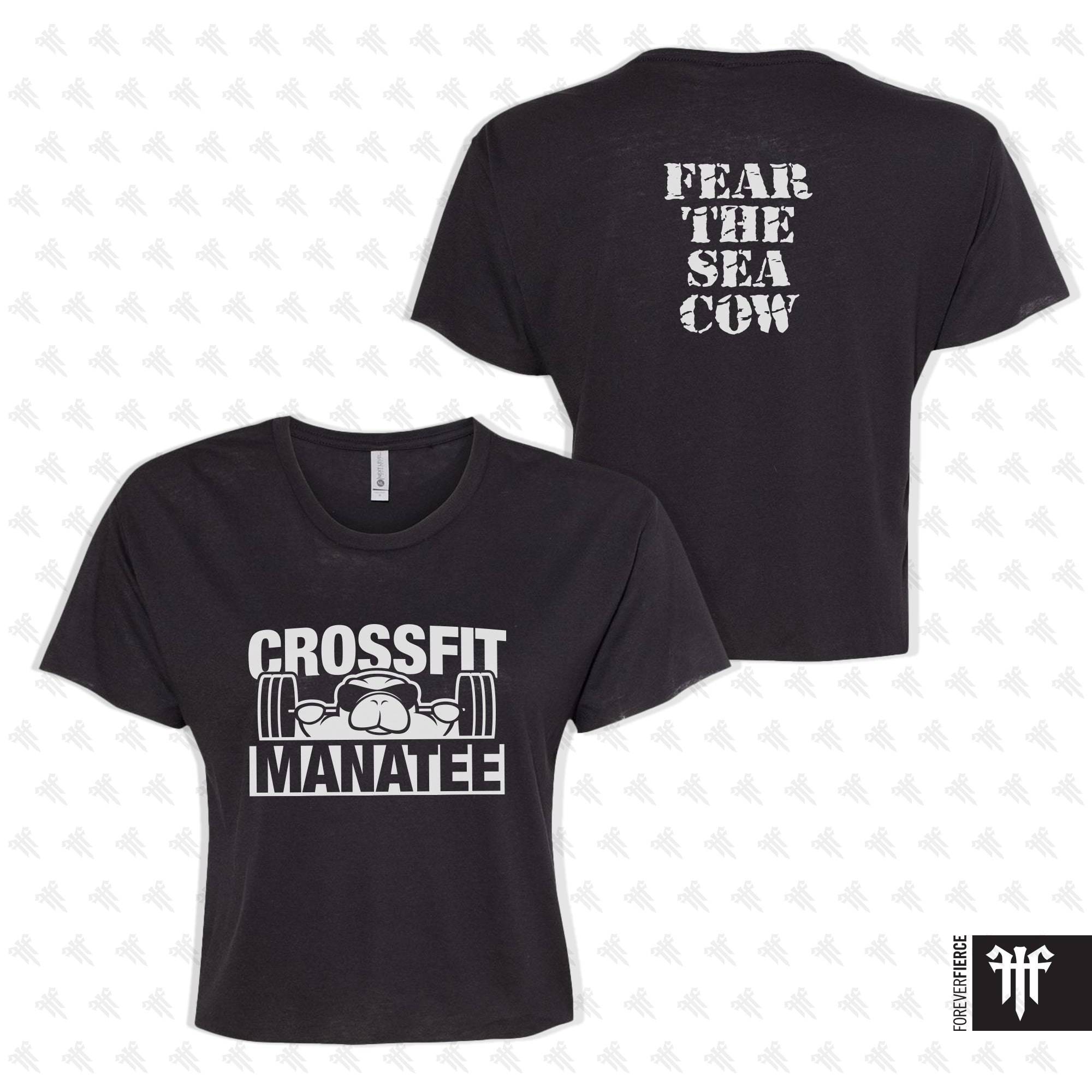 CrossFit Manatee April 2026 White Ink Womens Crop Tee
