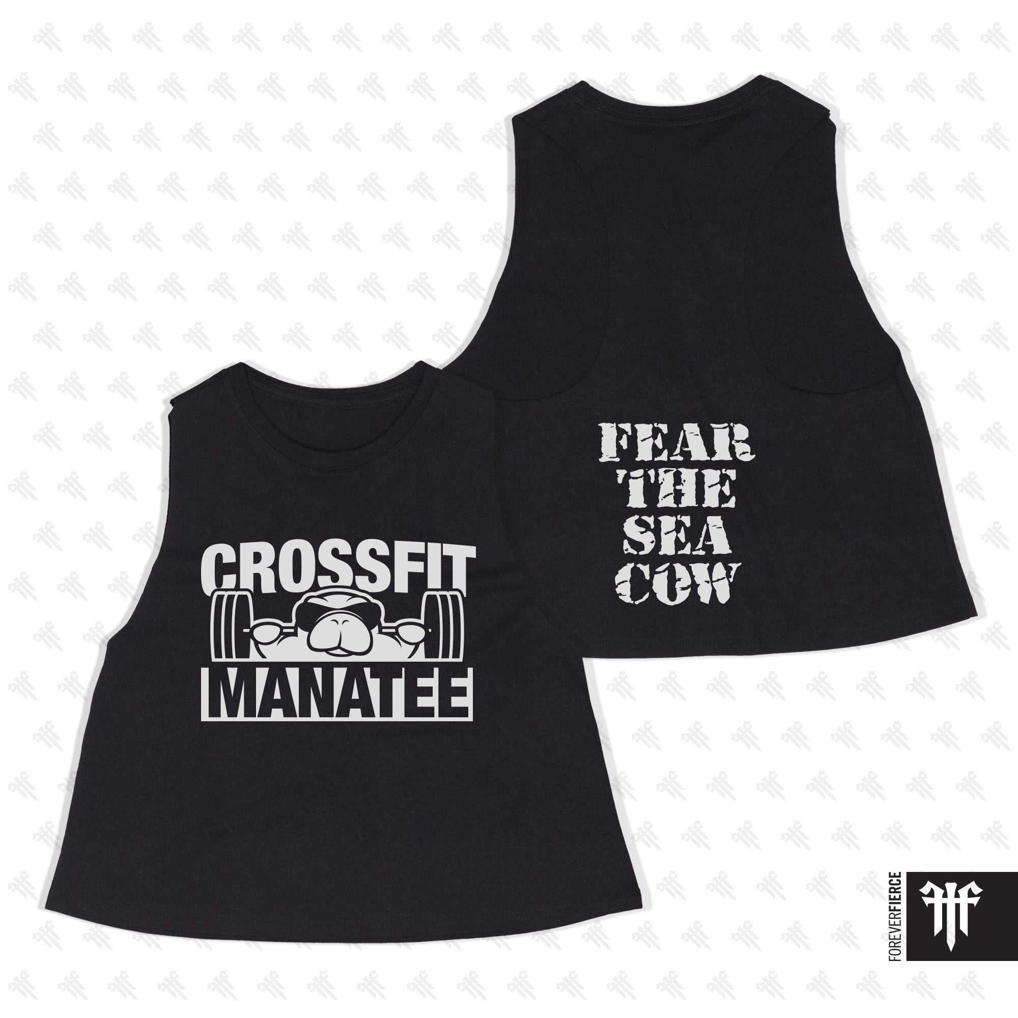 CrossFit Manatee April 2026 White Ink Womens Crop Tank