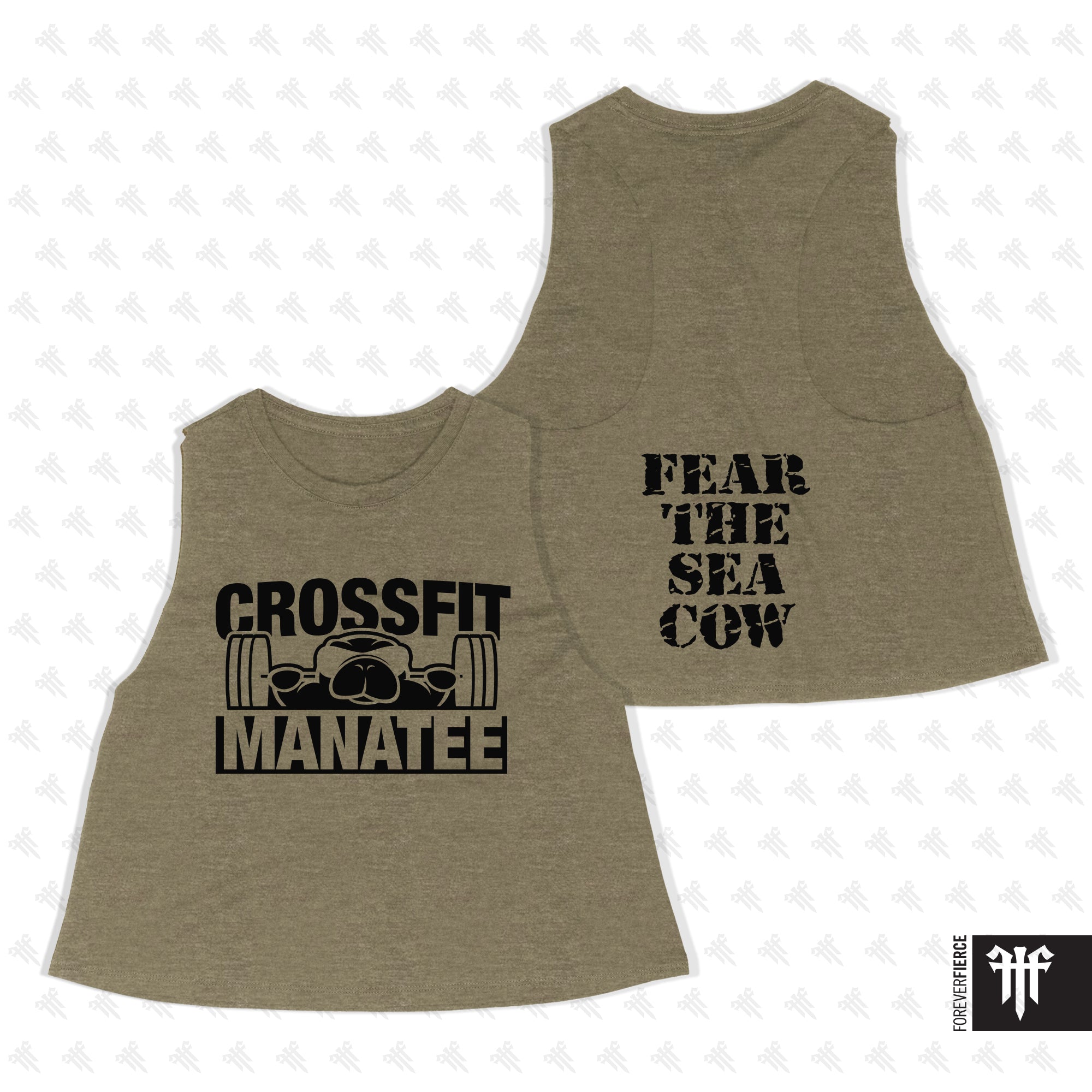 CrossFit Manatee April 2026 Black Ink Womens Crop Tank