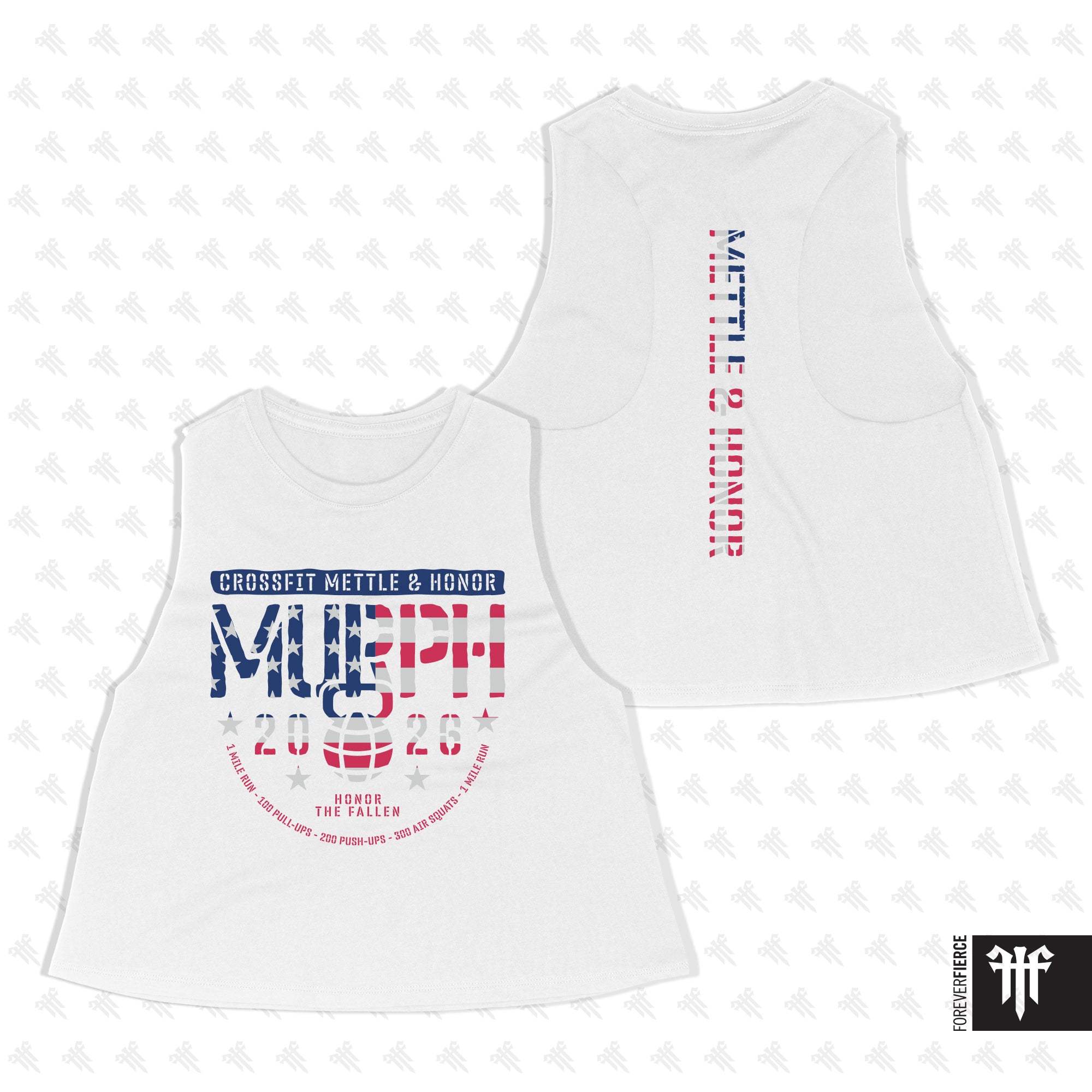 CrossFit Mettle and Honor April 2026 Womens Crop Tank