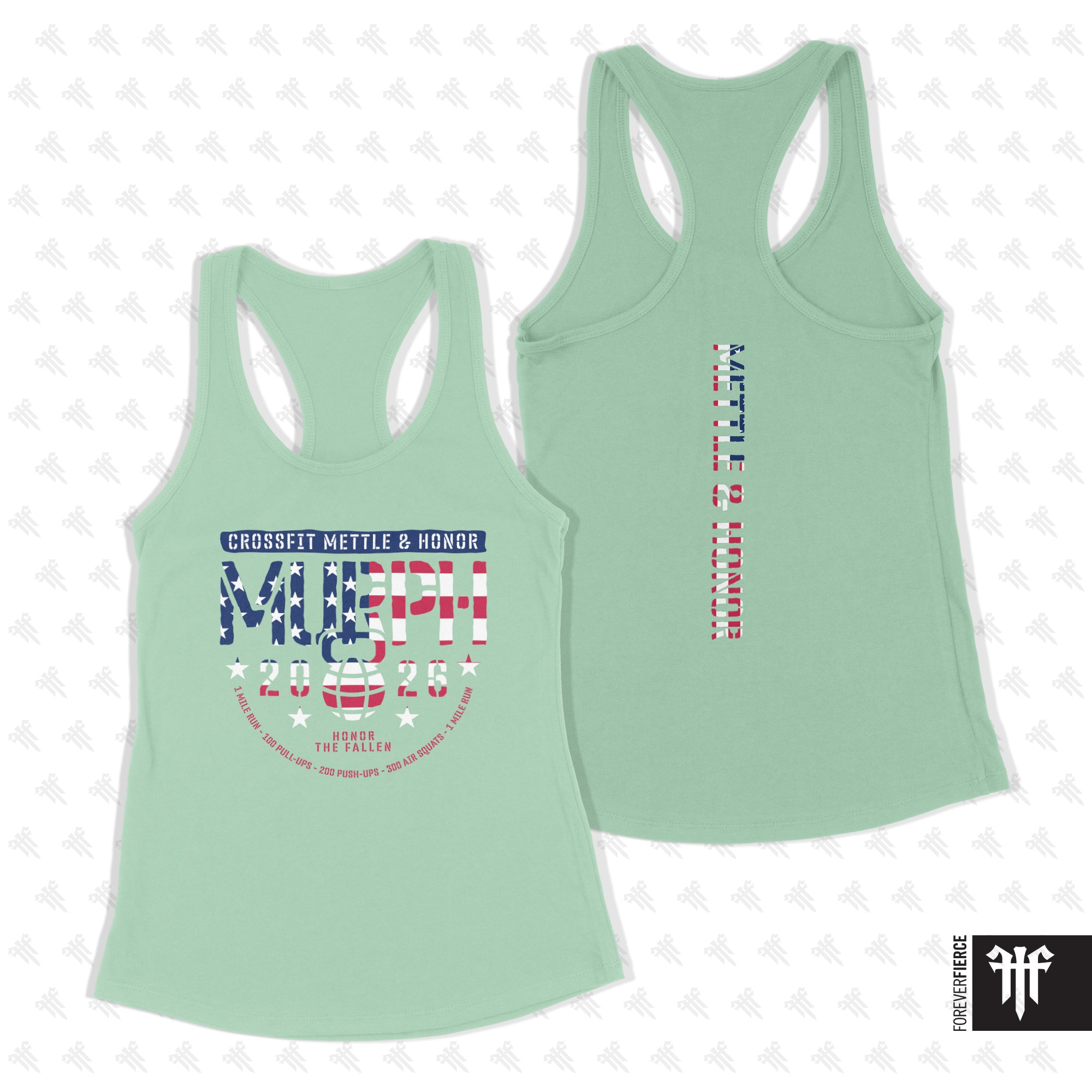CrossFit Mettle and Honor April 2026 Womens Racerback
