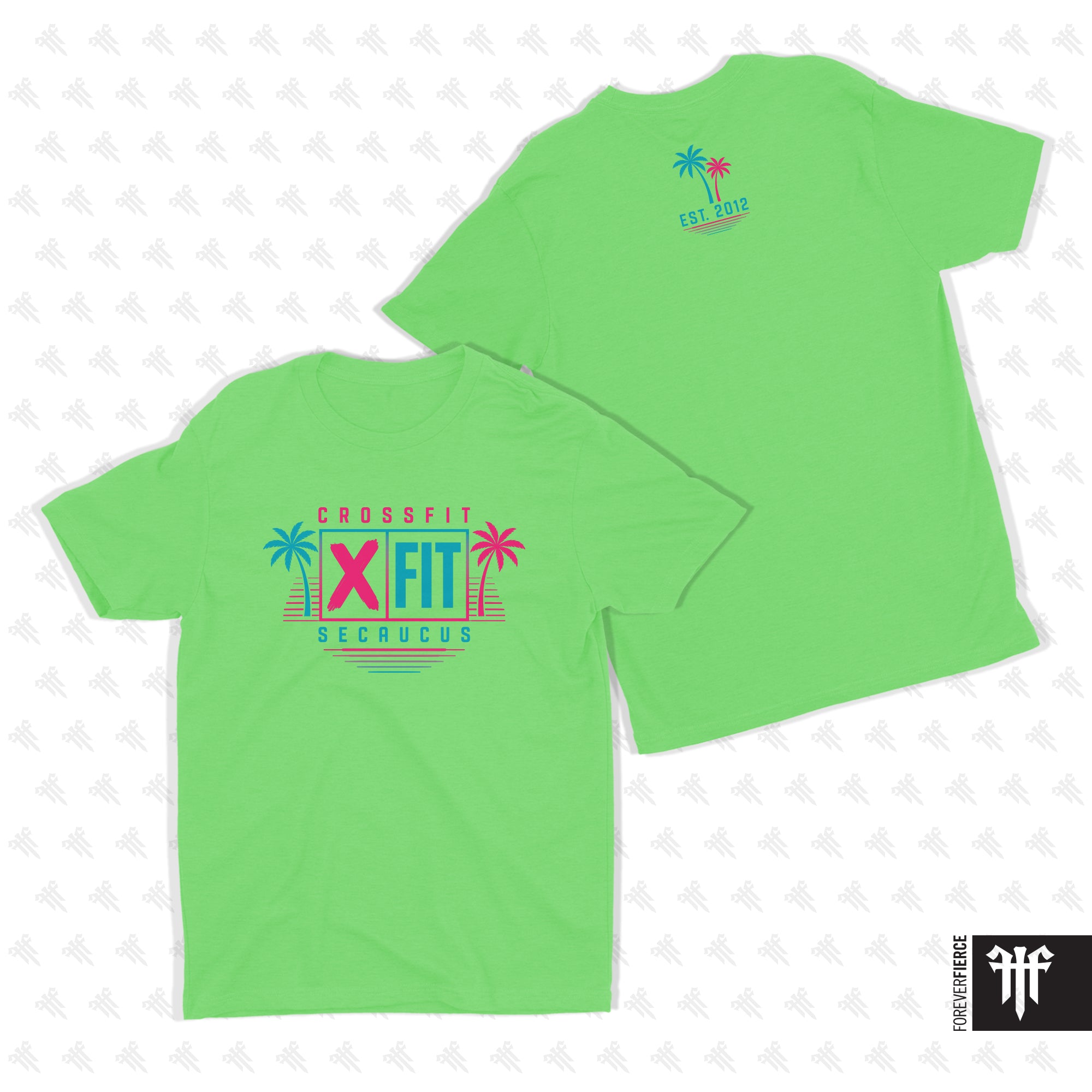 CrossFit Secaucus July 2026 Tee - Neon Heather Green