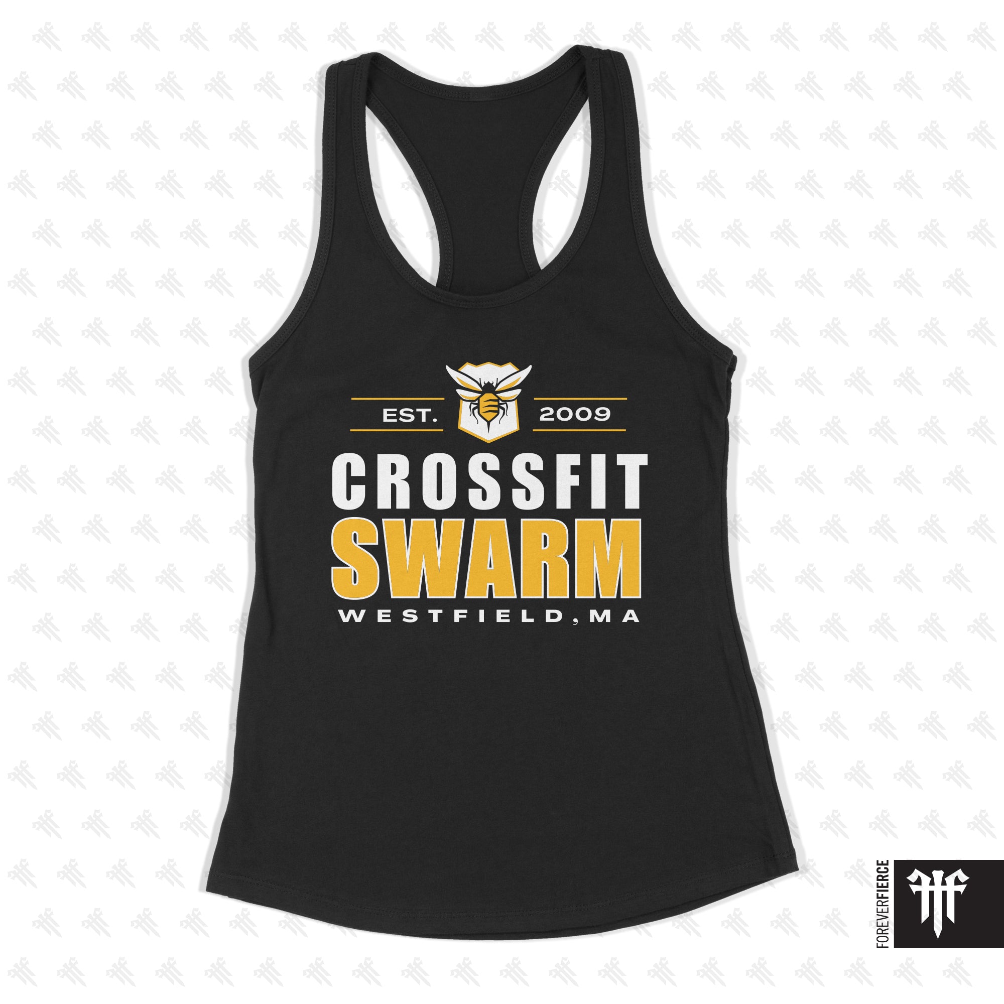 CrossFit Swarm May 2026 Dark Background Womens Racerback