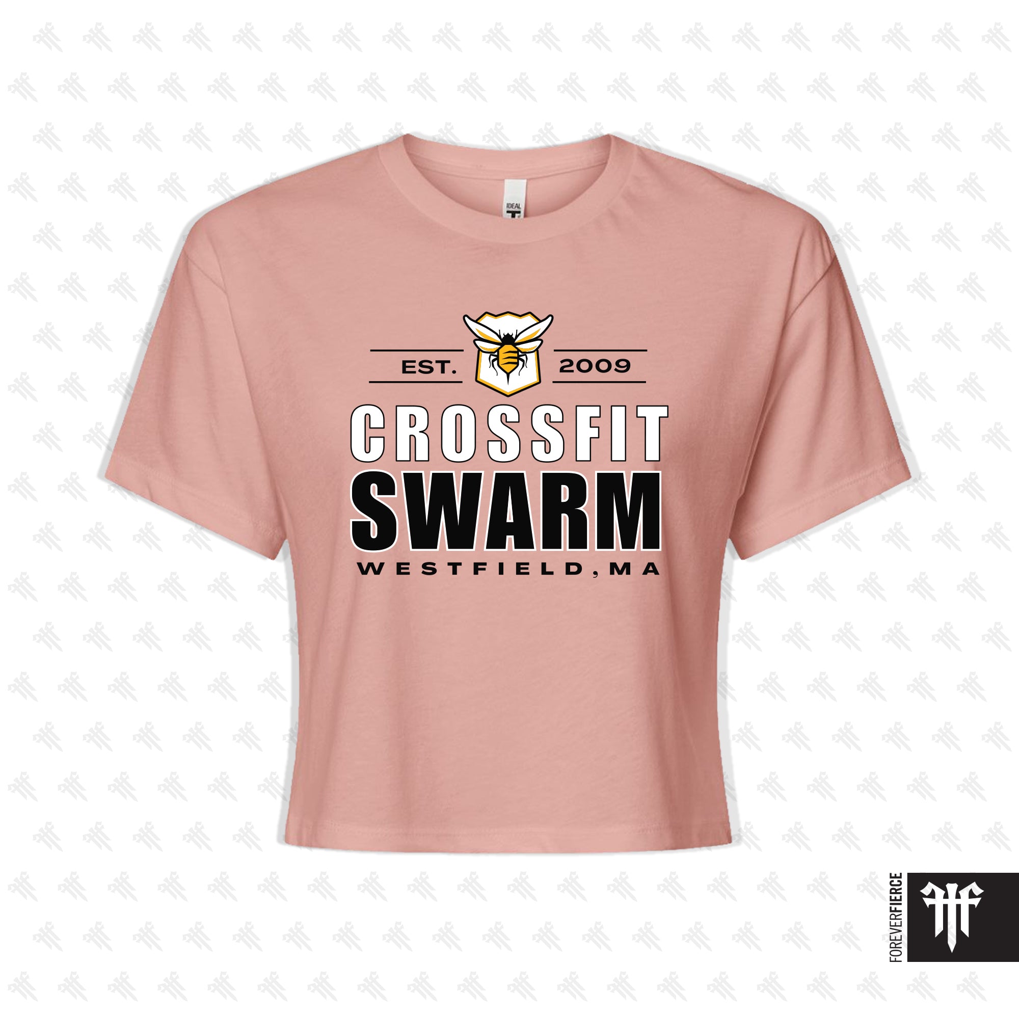 CrossFit Swarm May 2026 Light Background Womens Crop Tee
