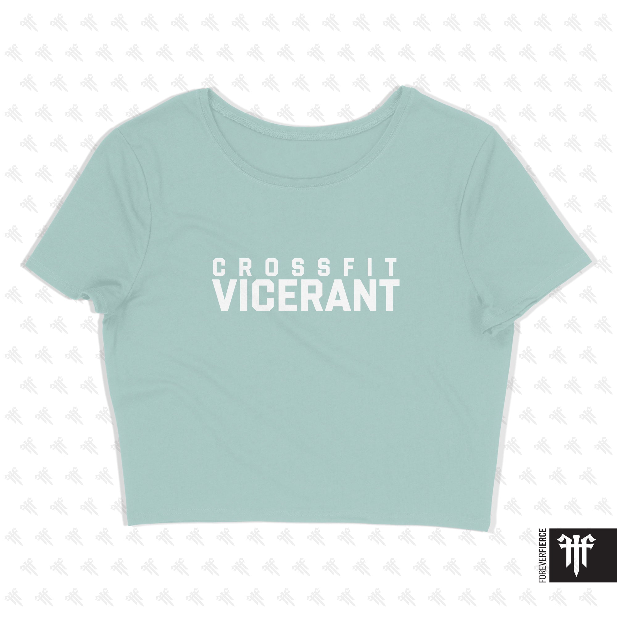 CrossFit Vicerant April 2026 White Ink Womens Crop Tee