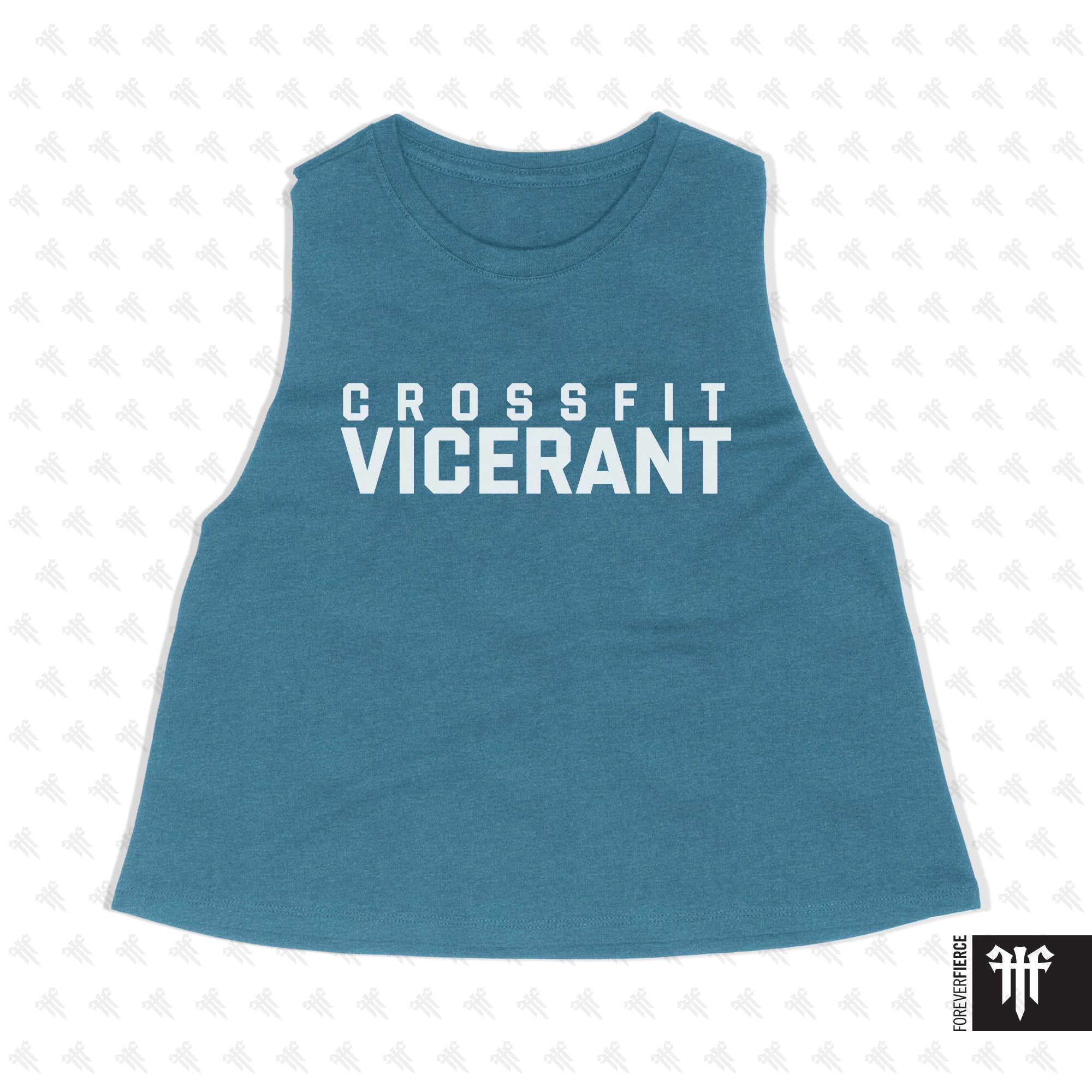 CrossFit Vicerant April 2026 White Ink Womens Crop Tank