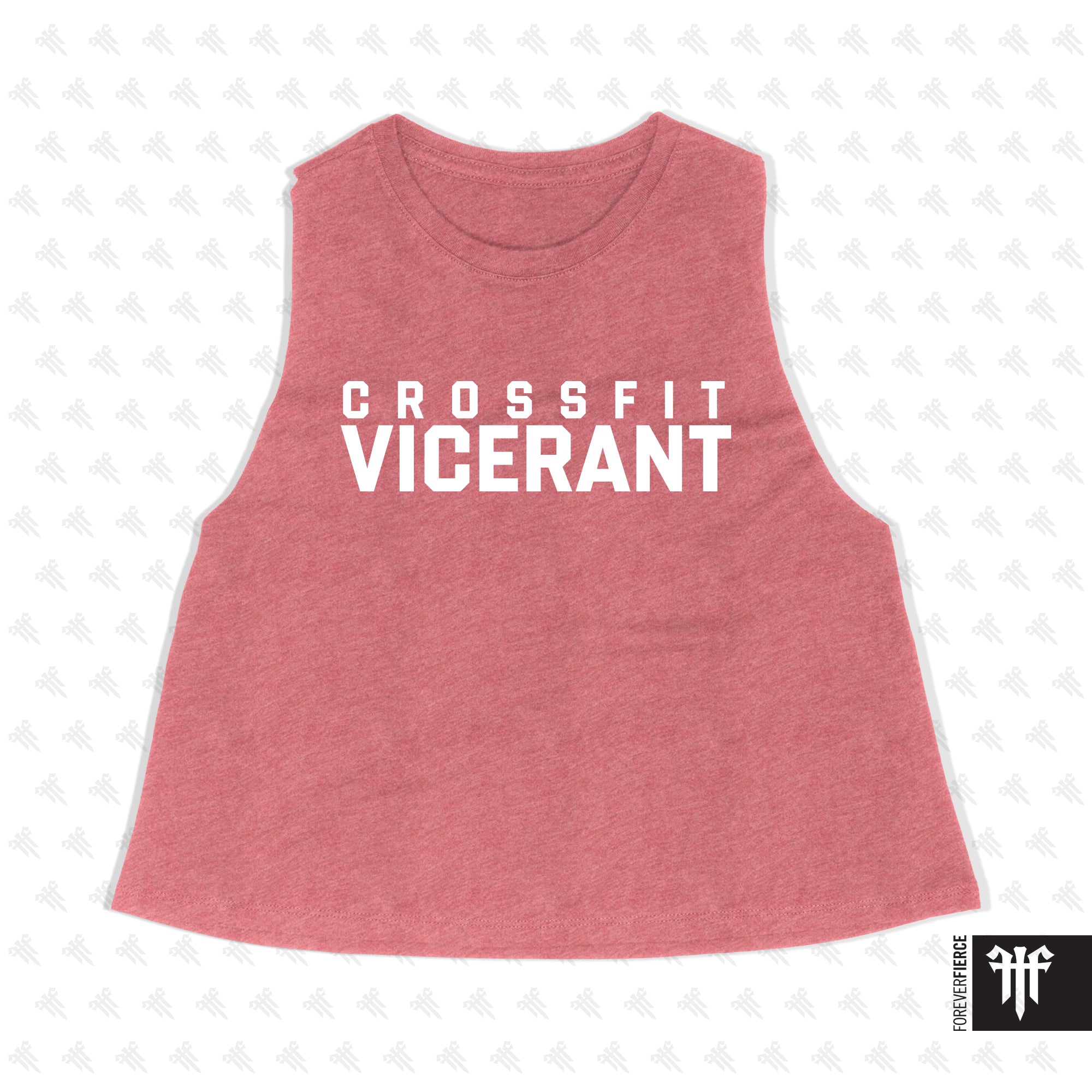 CrossFit Vicerant April 2026 White Ink Womens Crop Tank