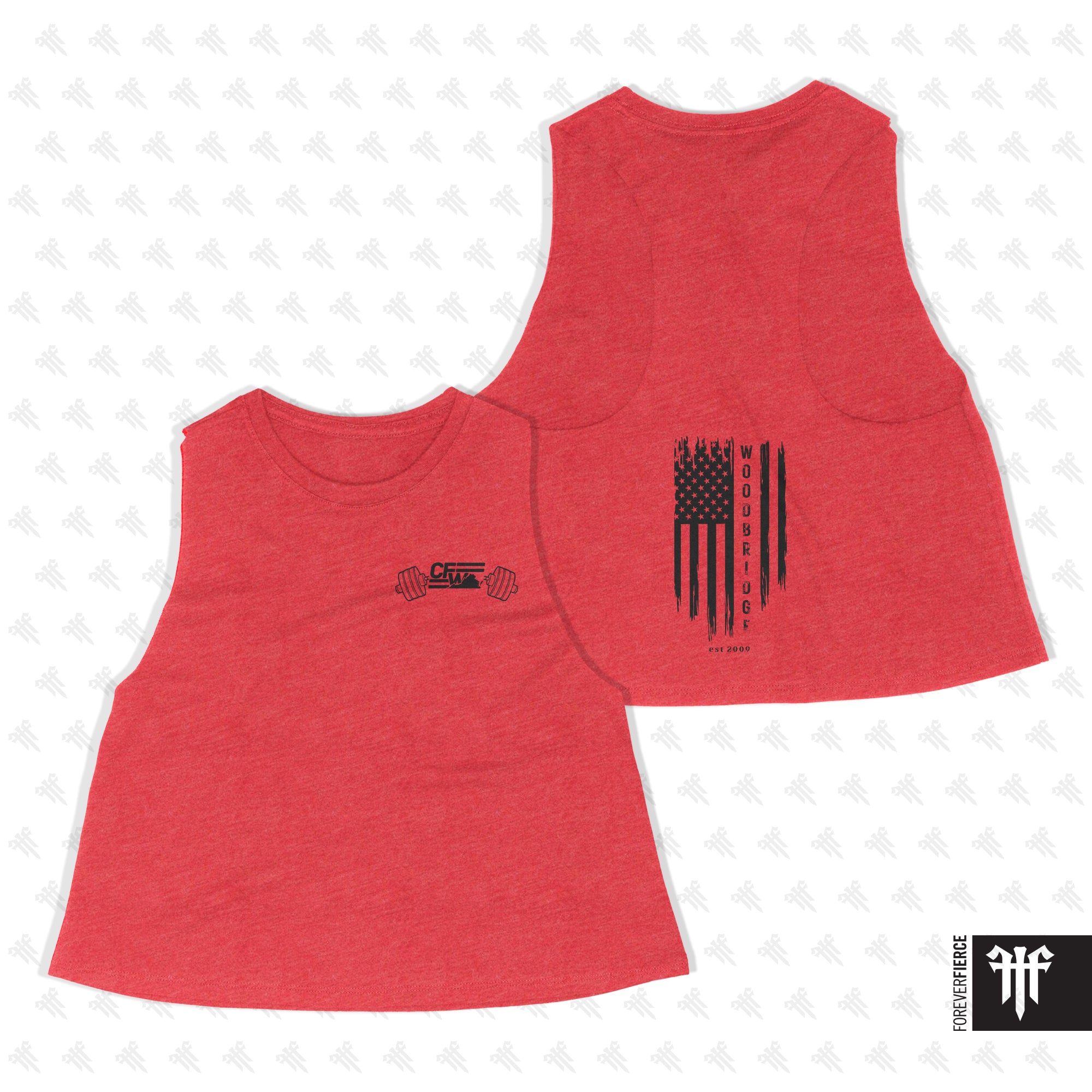 CrossFit Woodbridge November 2025 Womens Crop Tank - Small Back Design