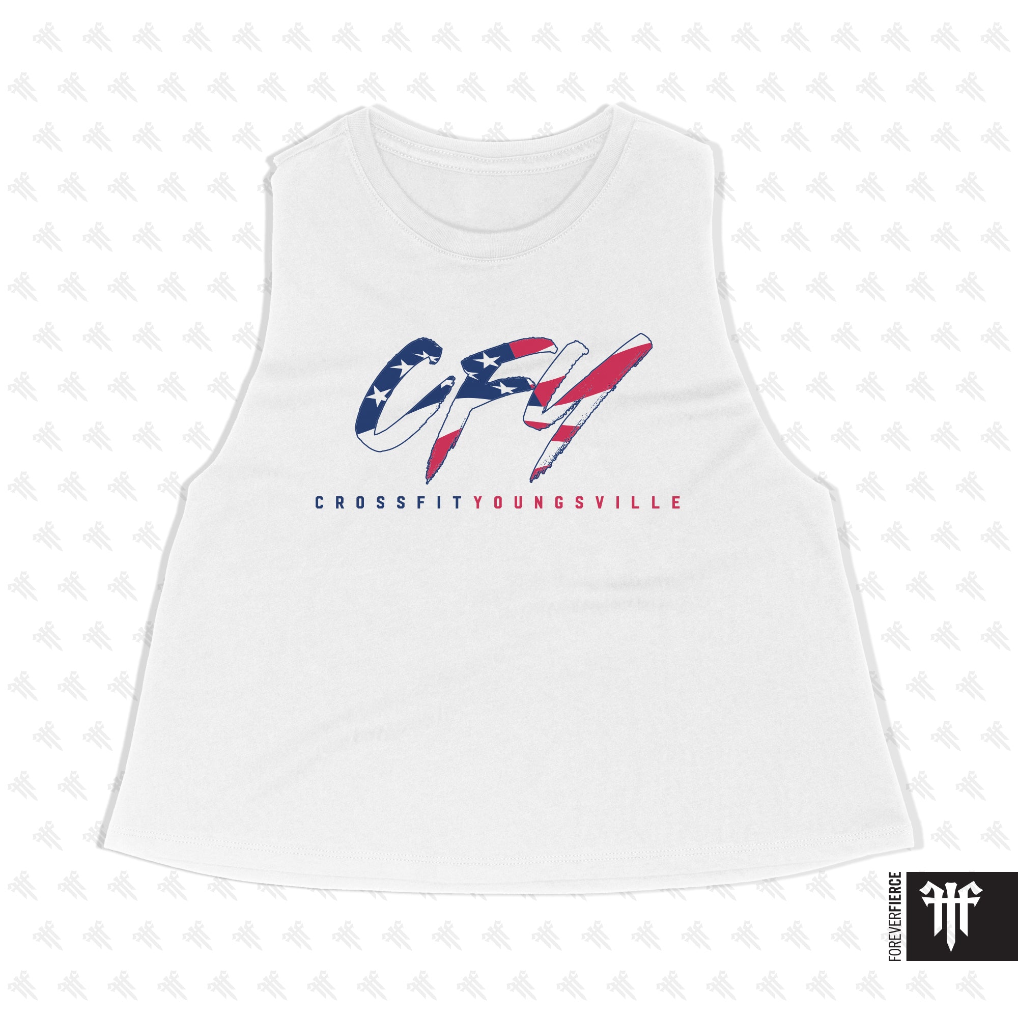 CrossFit Youngsville April 2026 American Design Womens Crop Tank