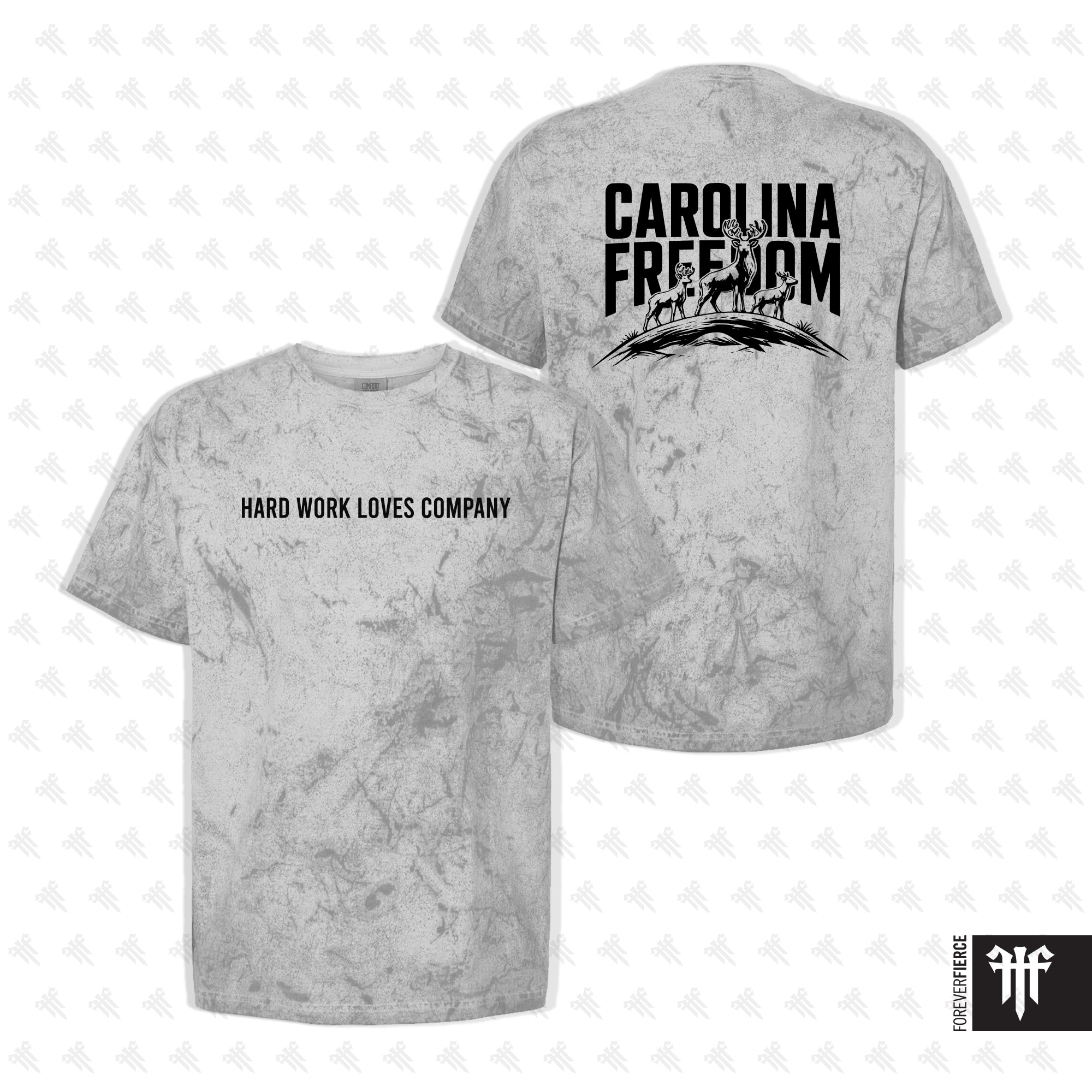 Carolina Freedom July 2026 Black Ink Color Blast Tee - Smoke
