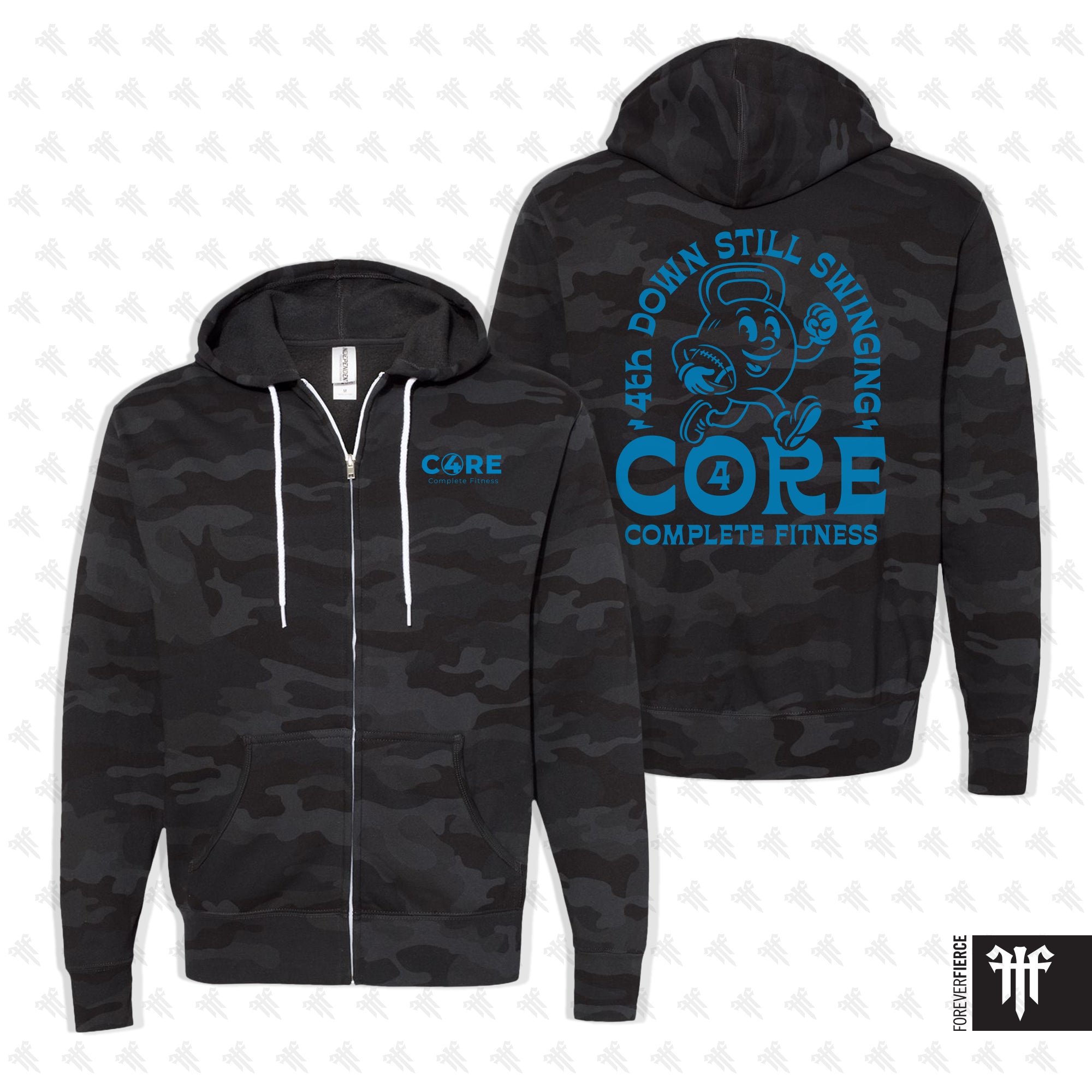 Core 4 Complete Fitness September 2025 Black Camo Zip