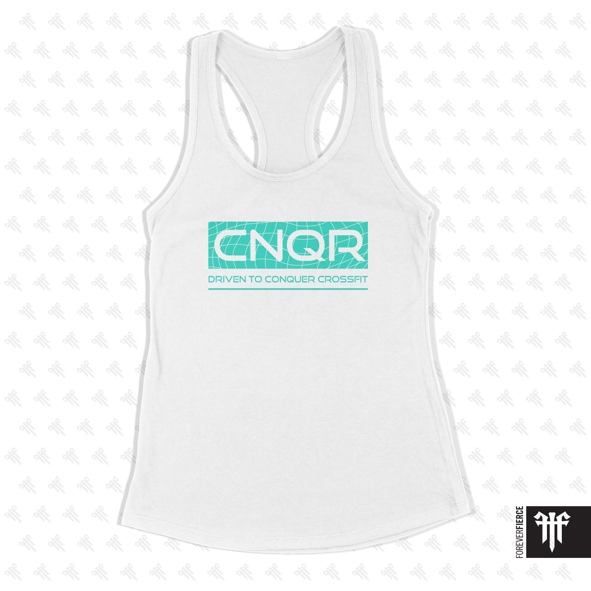 CNQR June 2025 Teal Design Womens Racerback