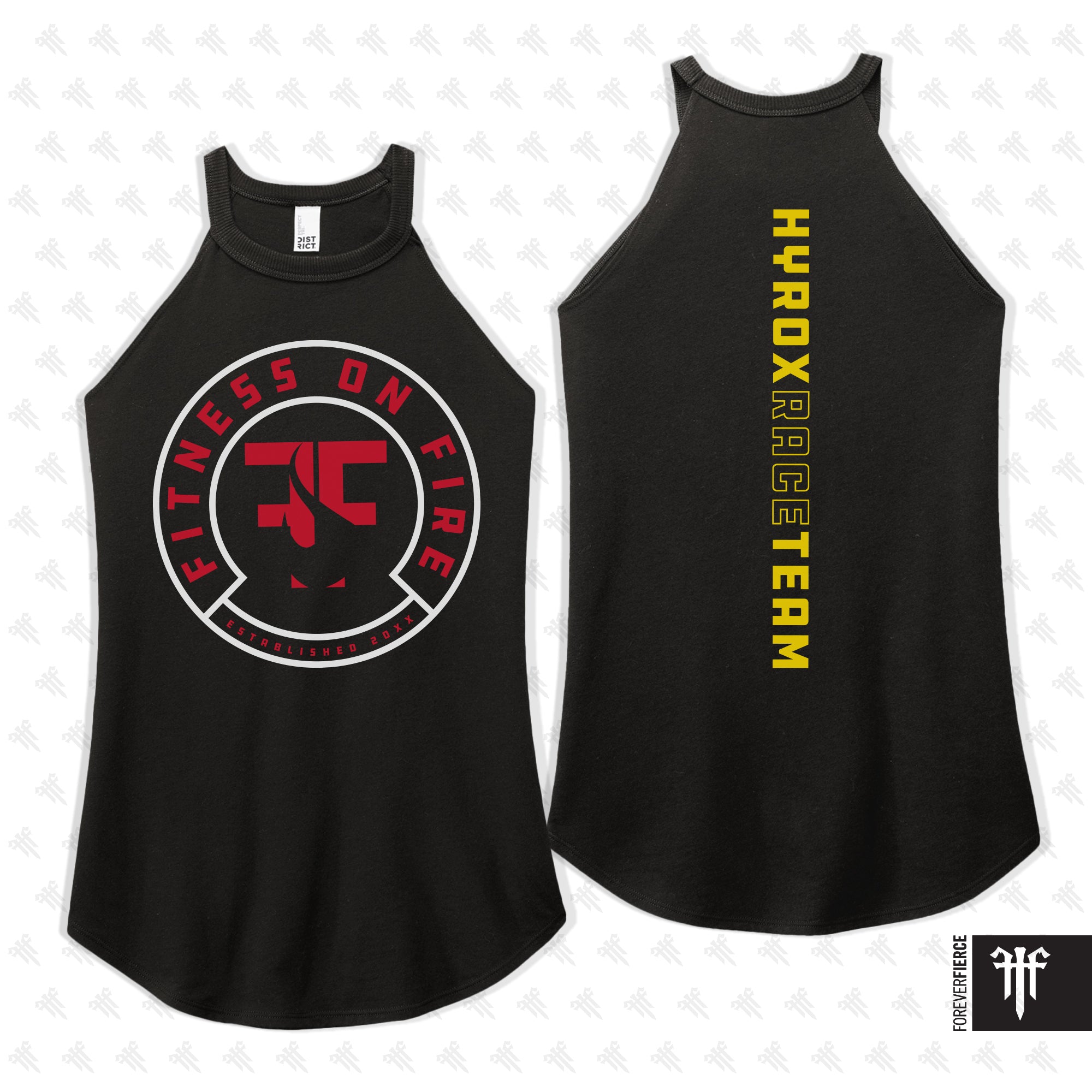 Fitness On Fire October 2025  Hyrox Race Team Womens Rocker Tank