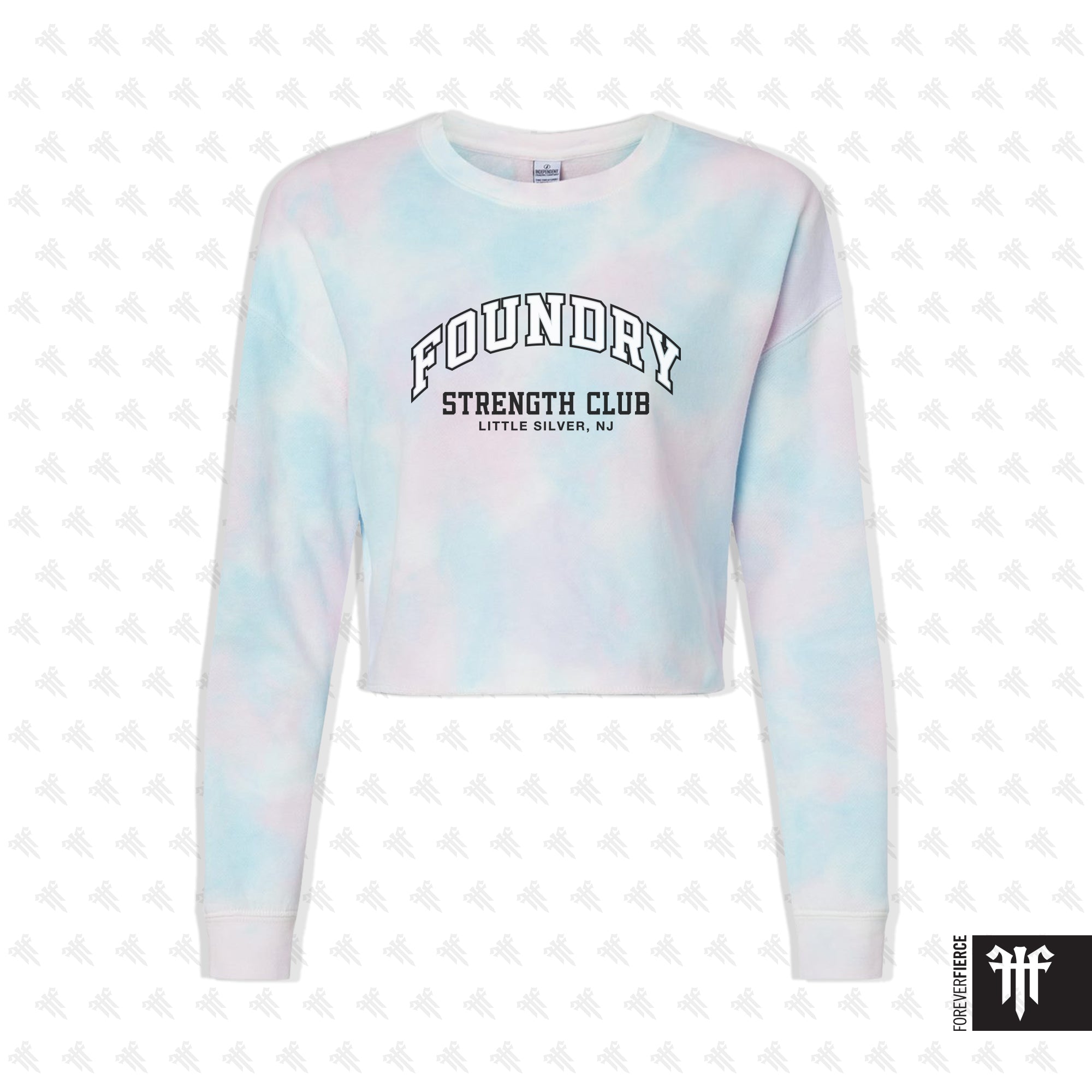 Foundry November 2025 Foundry Strength Club Tie-Dyed Crop Crewneck