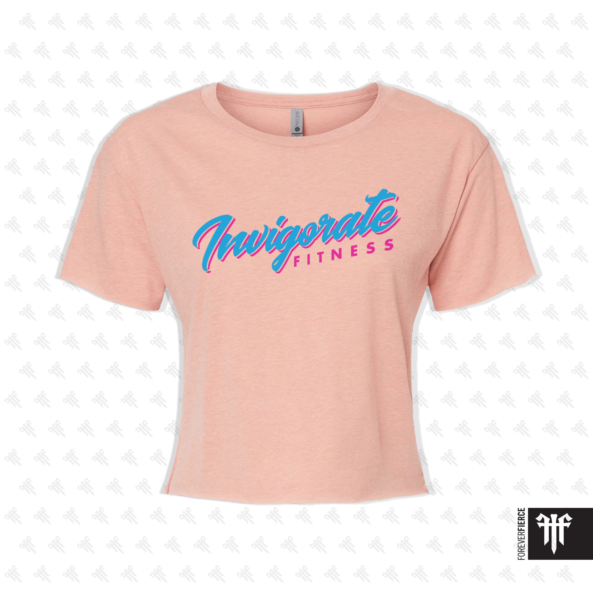 Invigorate Fitness July 2026 Womens Crop Tee - Desert Pink