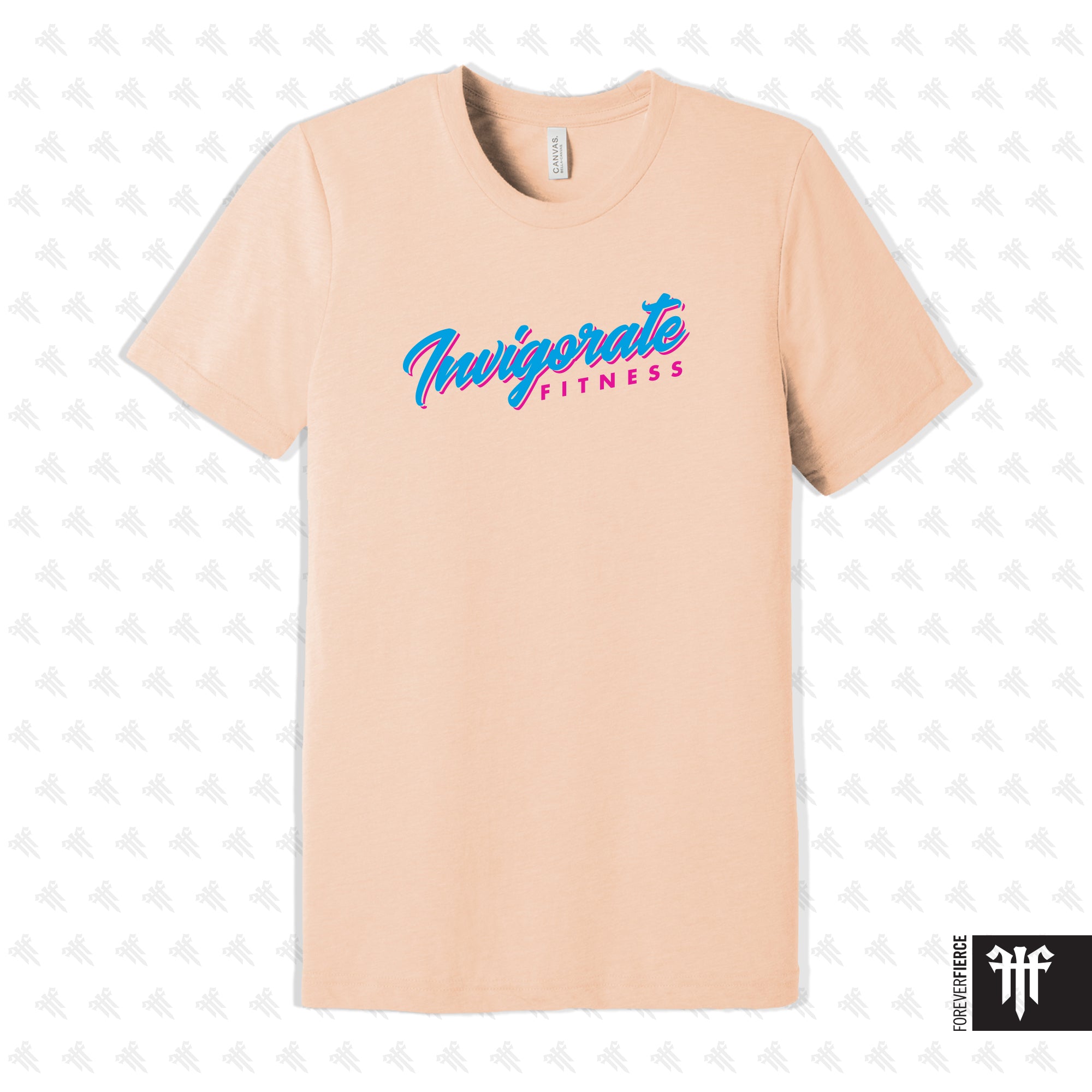 Invigorate Fitness July 2026 Tee - Peach Triblend