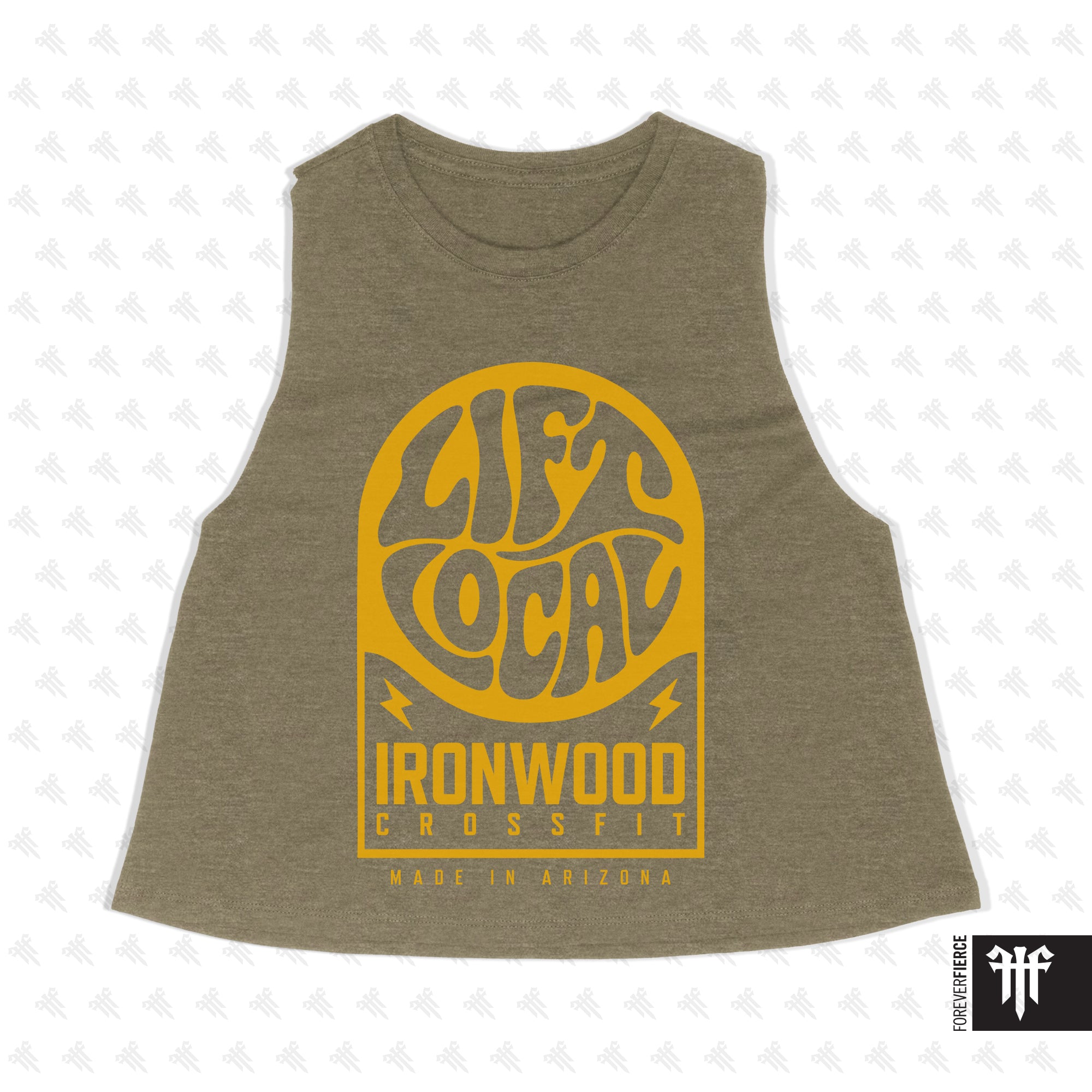 Ironwood Crop Tank Heather Olive