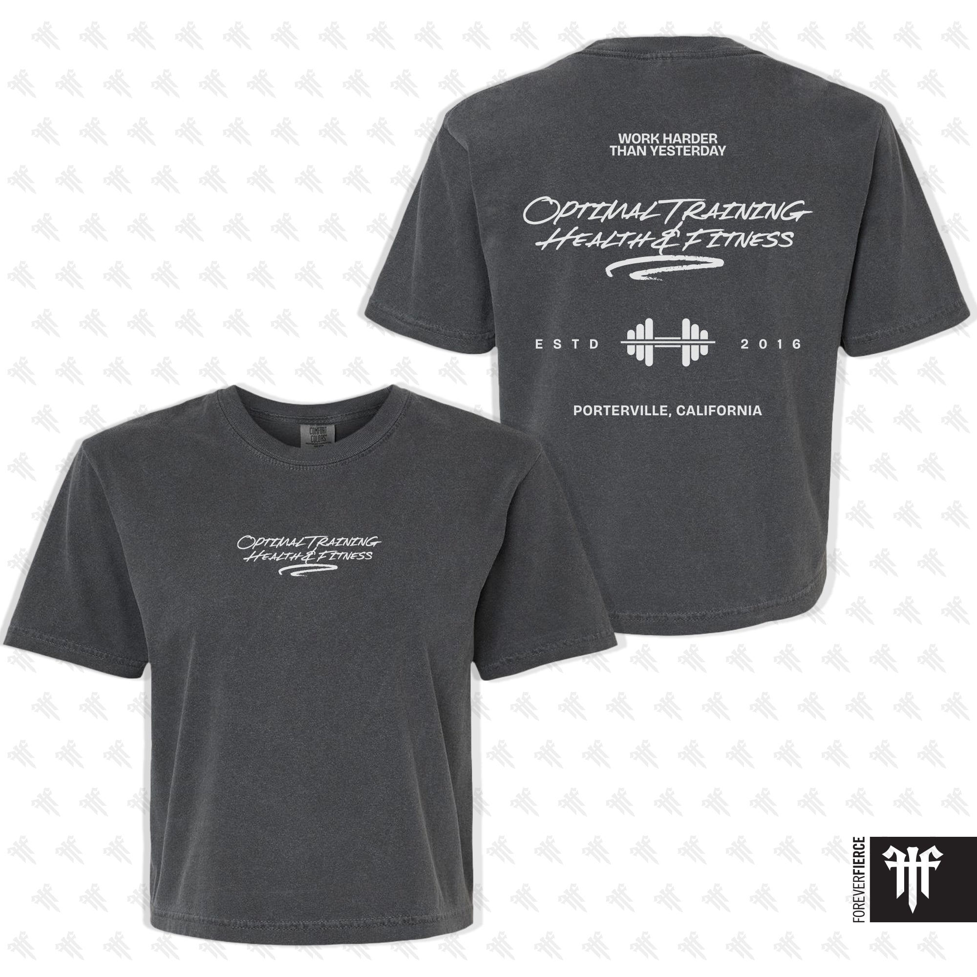 Optimal Training Health and Fitness July 2026 White Ink Womens Boxy Tee