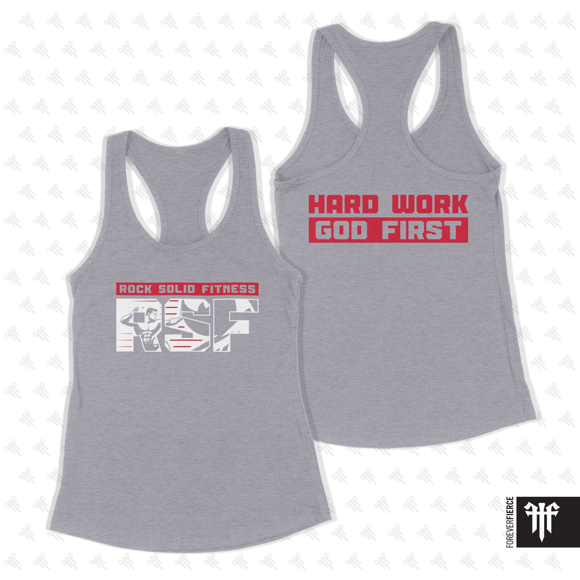 RSF June 2025 Hard Work God First Womens Racerback