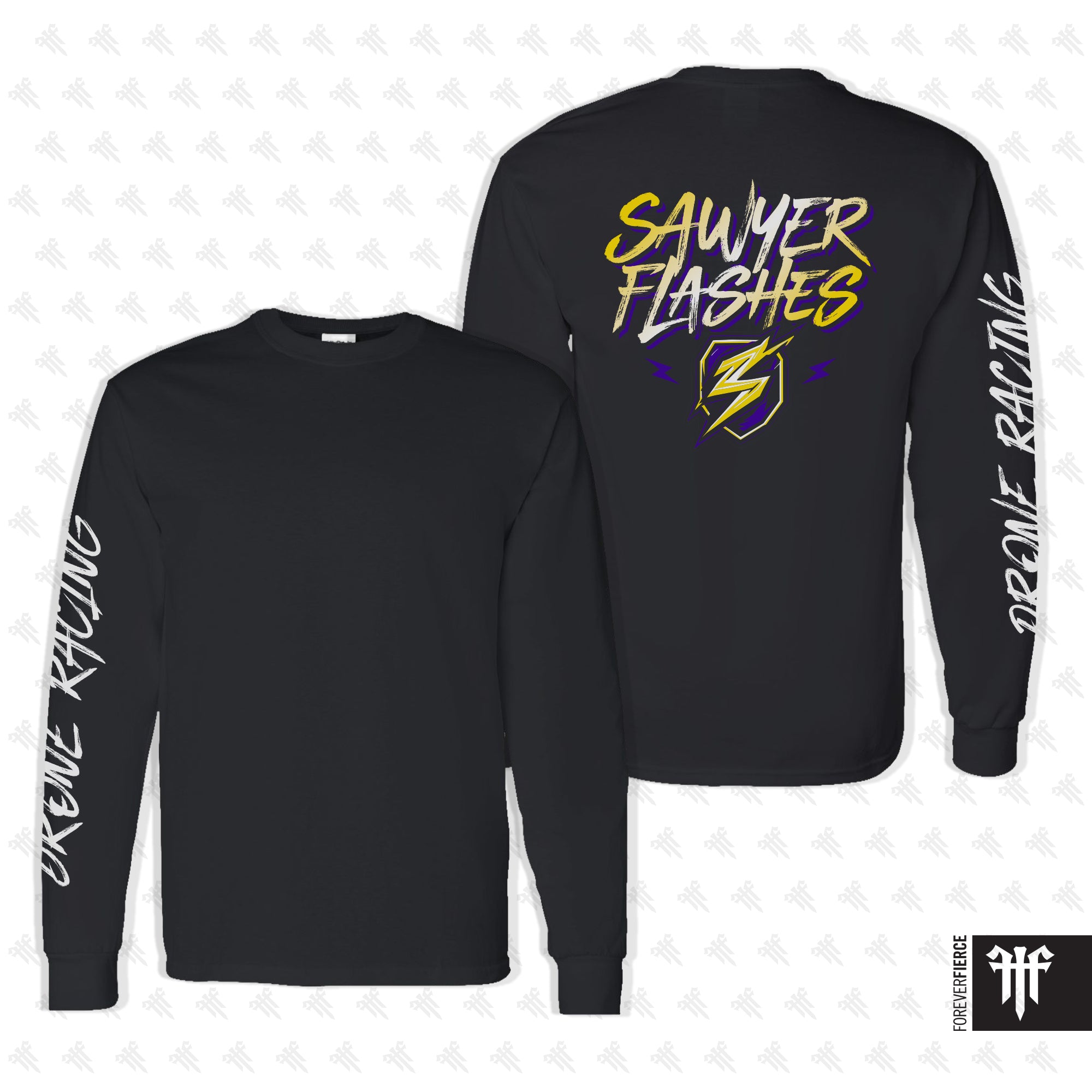 Sawyer Flashes March 2026 Drone Racing Sleeve Gildan Longsleeve