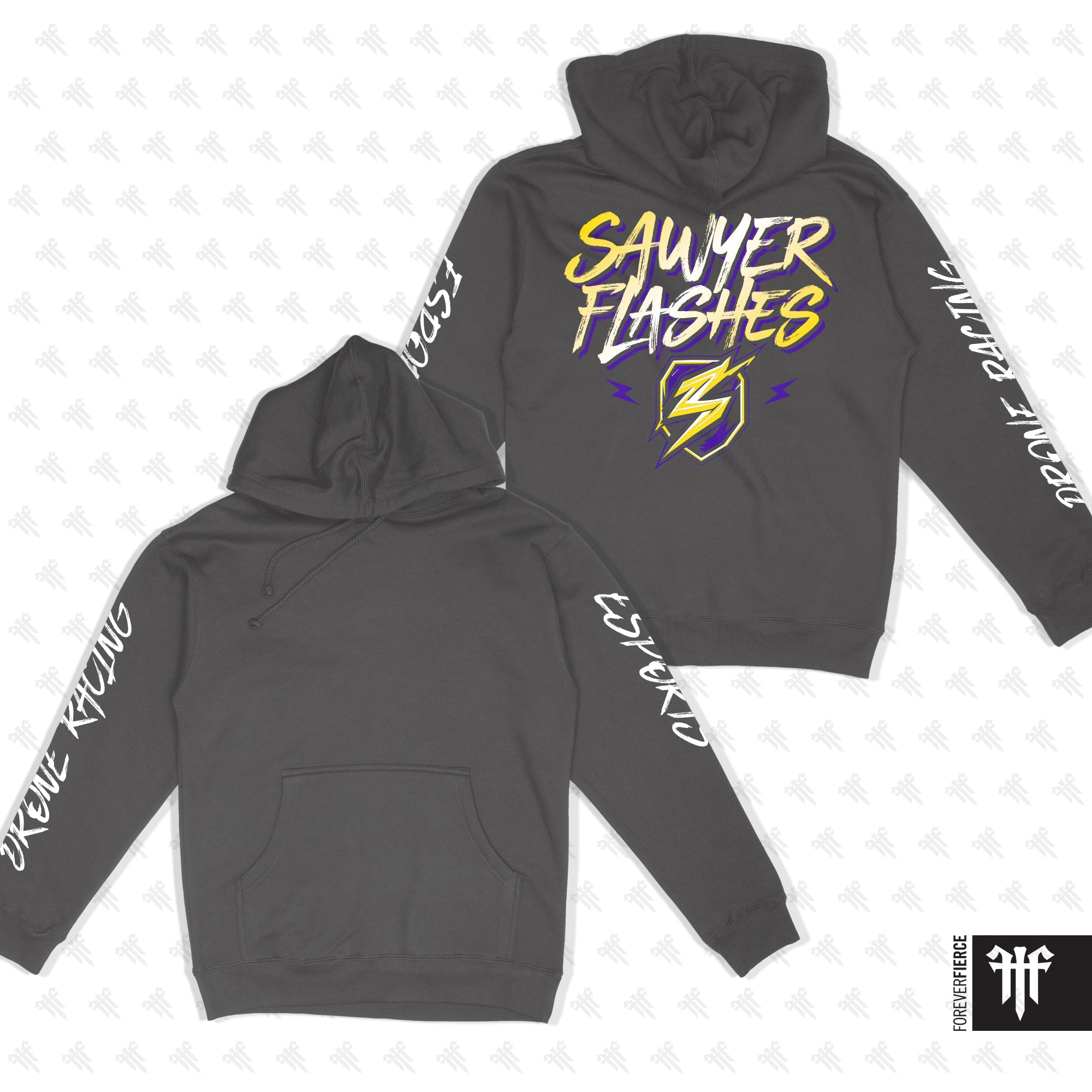 Sawyer Flashes March 2026 Esports and Drone Racing Sleeves Gildan Pullover Hoodie