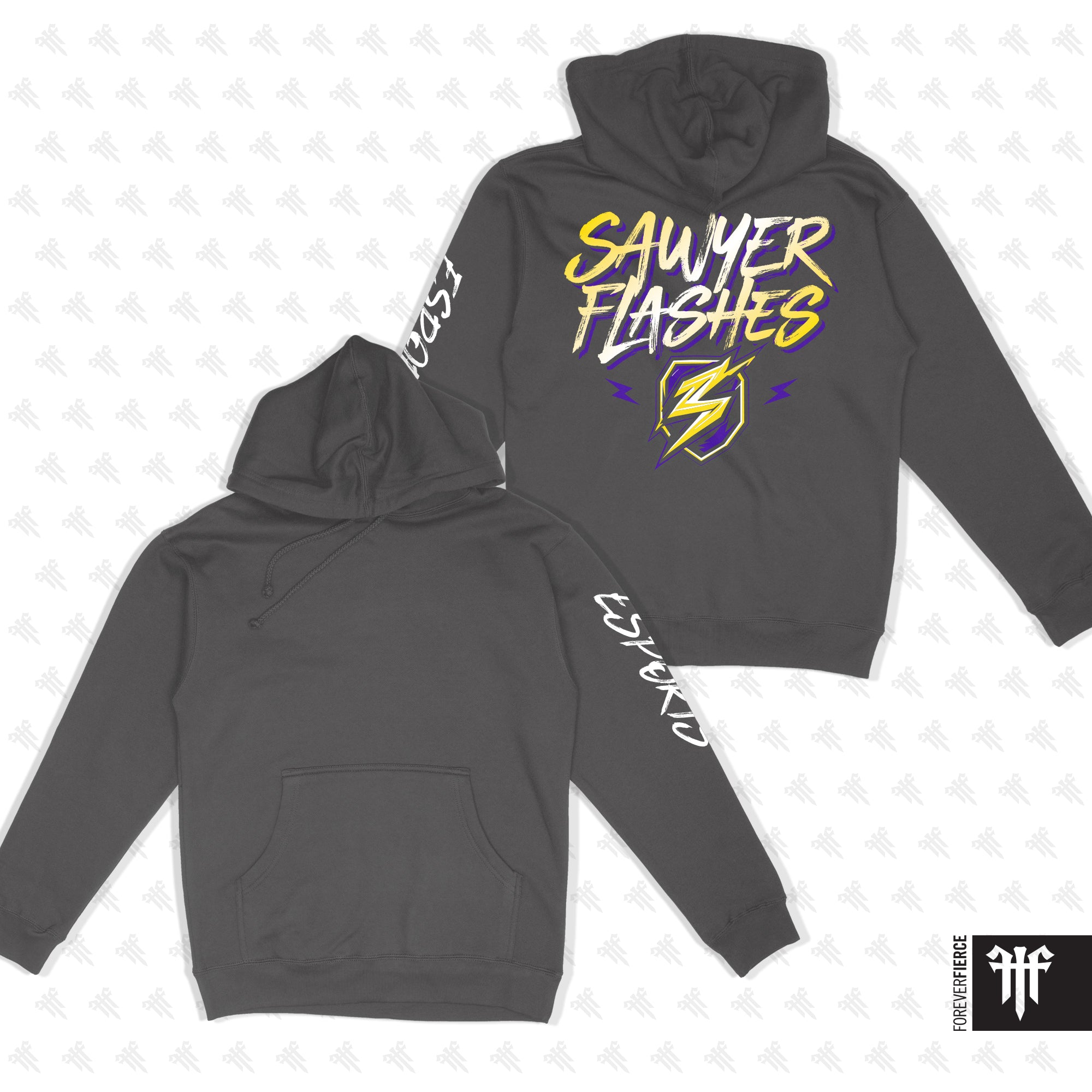 Sawyer Flashes March 2026 Esports Sleeve Gildan Pullover Hoodie