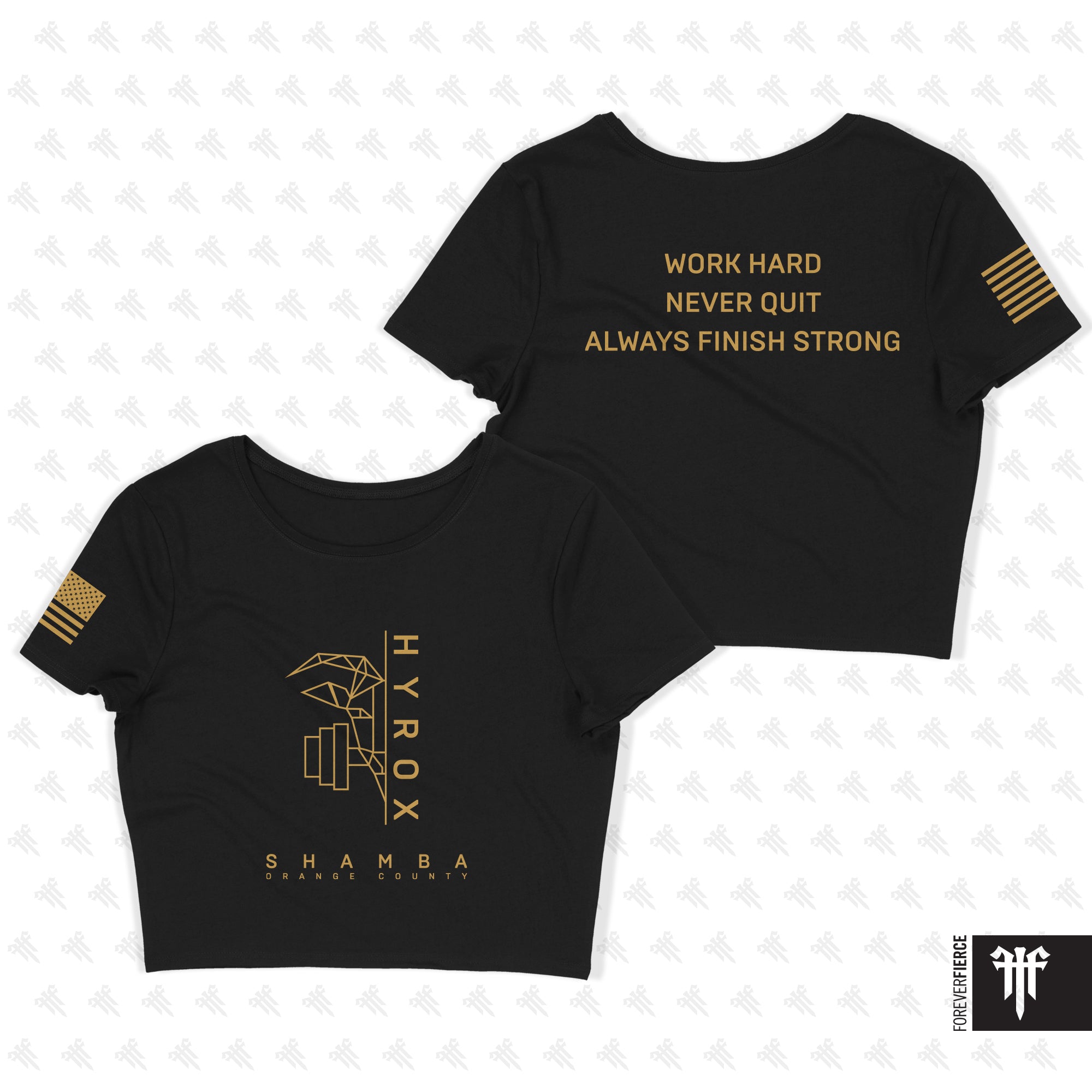 Shamba July 2026 Womens Crop Tee - Black