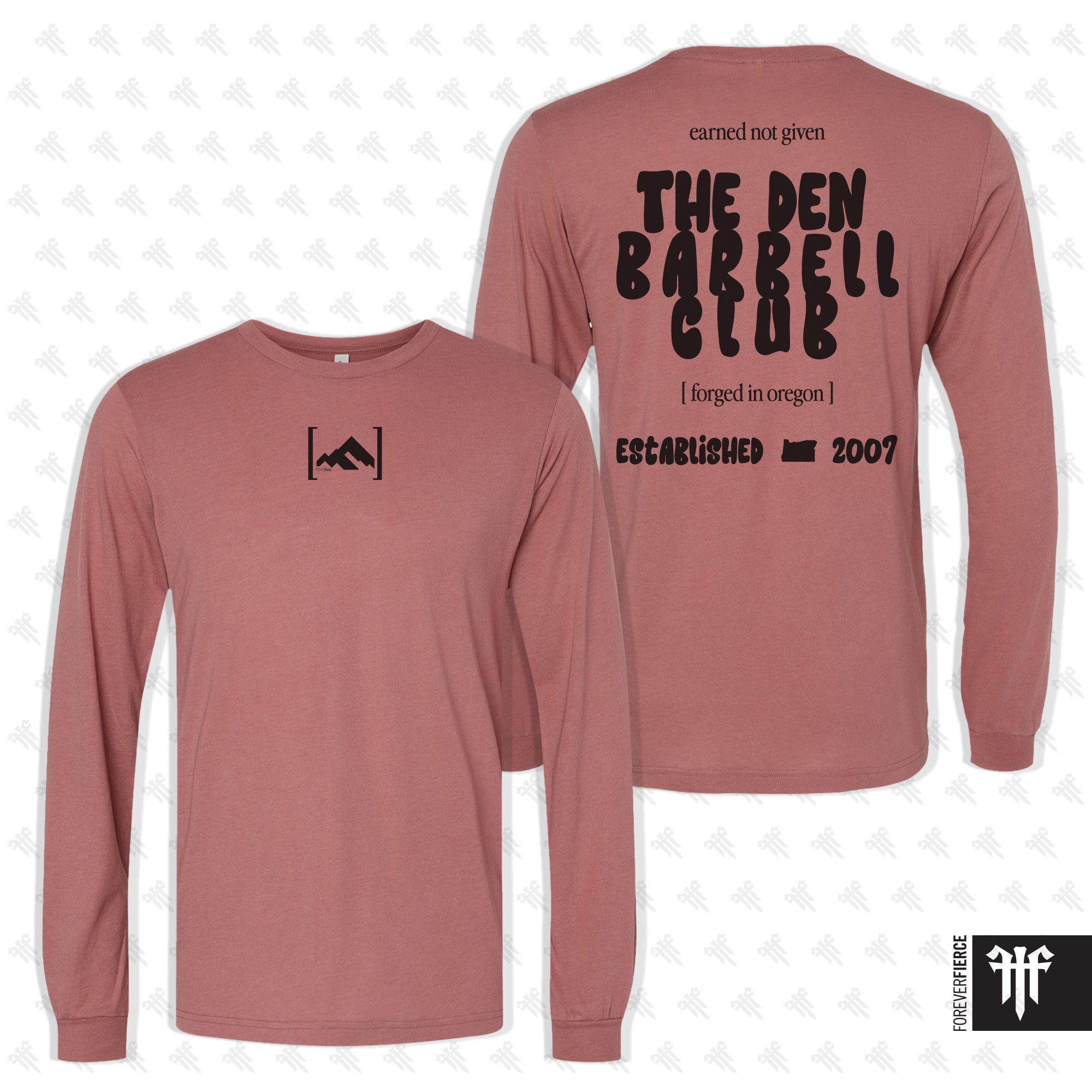 The Den Barbell Club February 2026 Black Ink Longsleeve