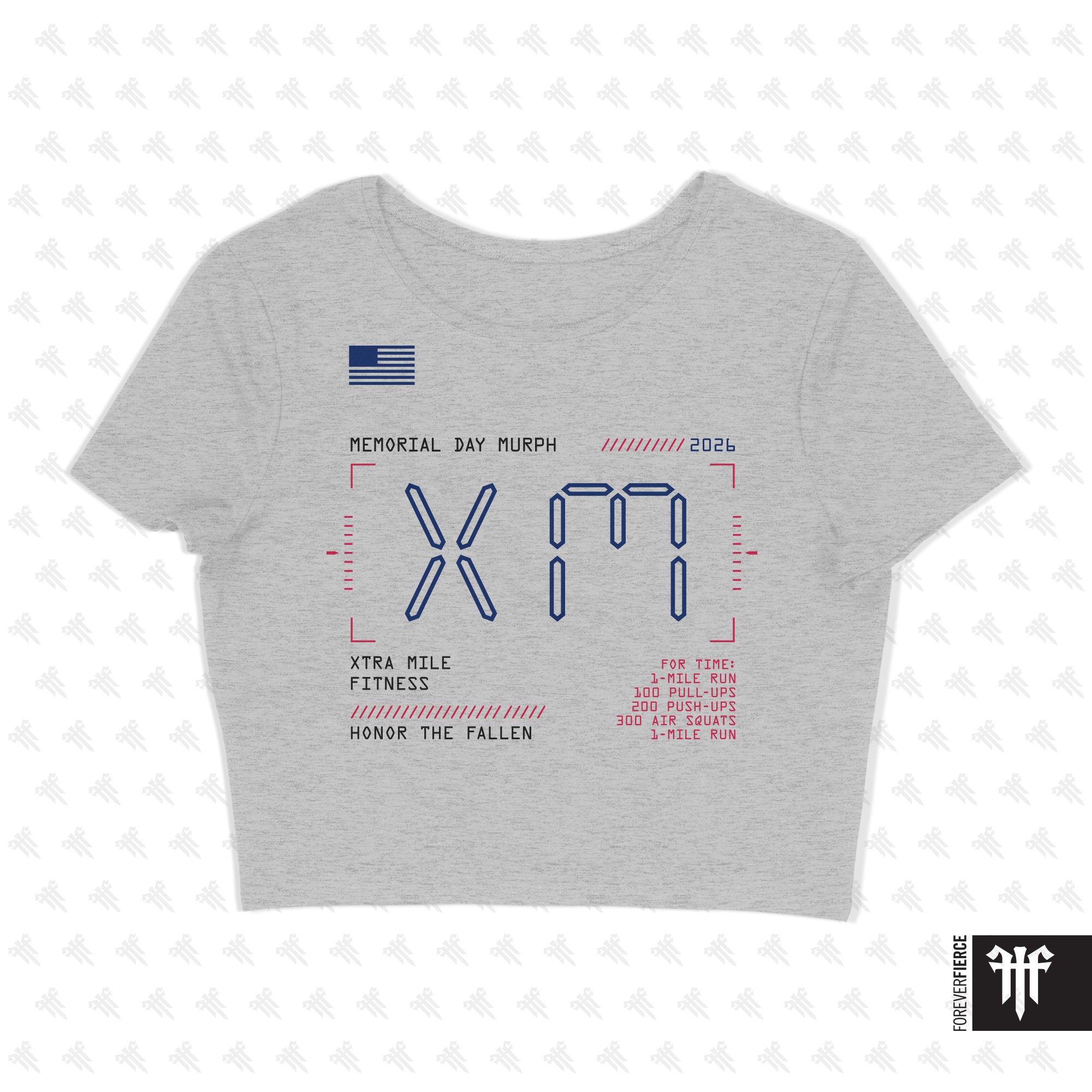 Xtra Mile Fitness April 2026 Womens Crop Tee