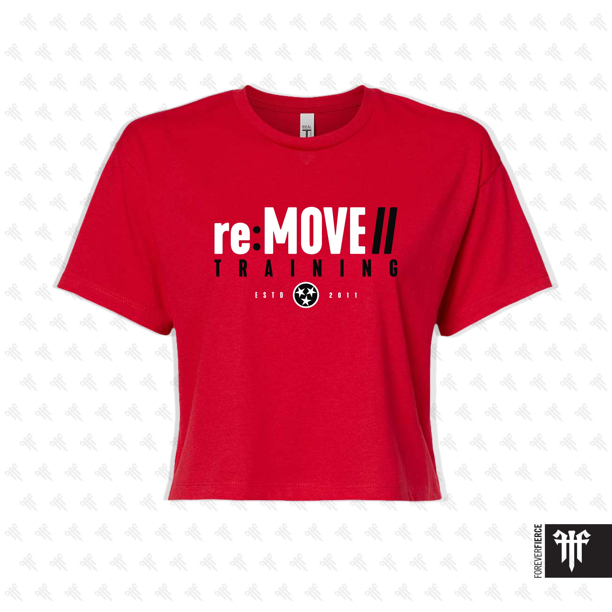 re:MOVE Training July 2026 Red Womens Crop Tee