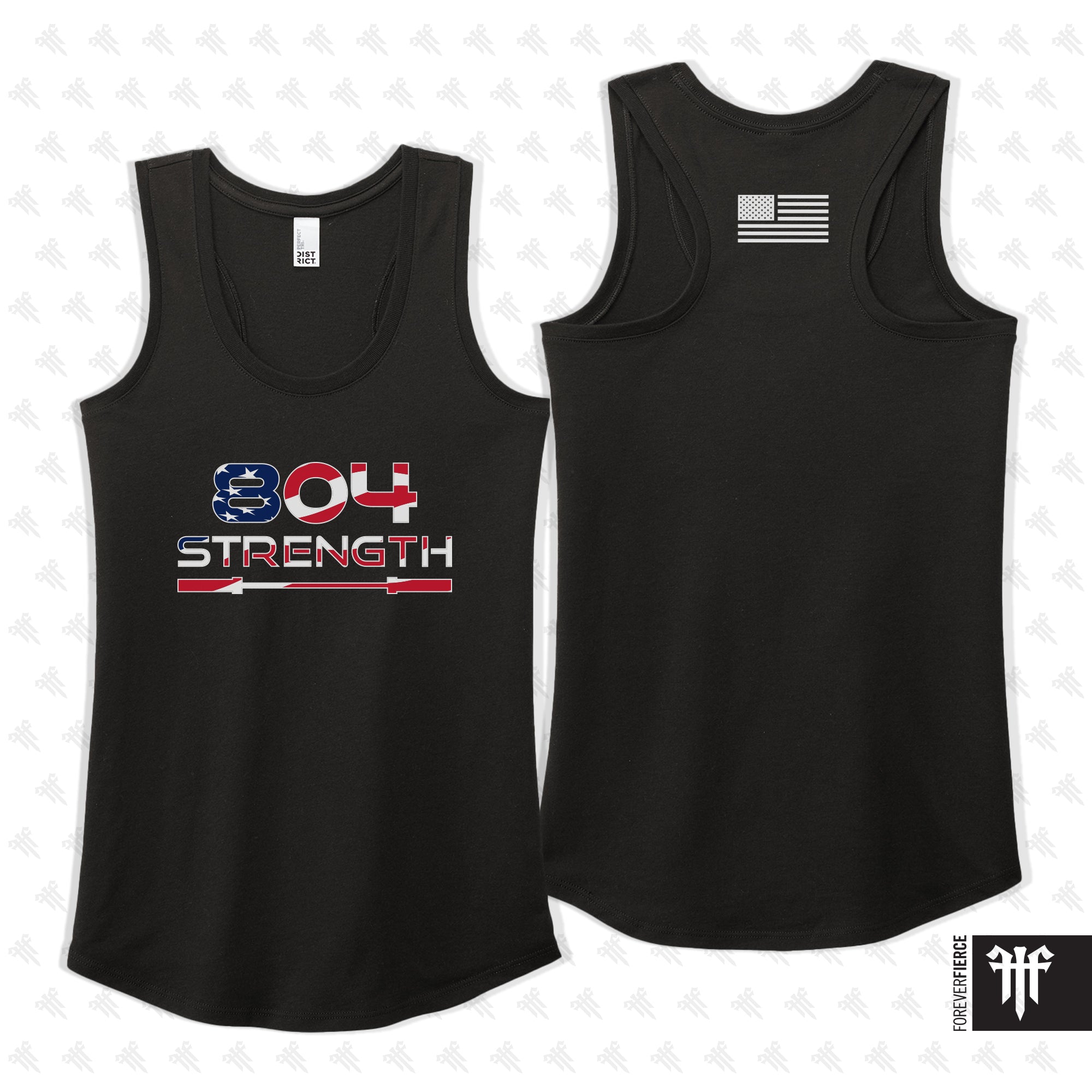 804 Strength June 2026 Black Womens Racerback