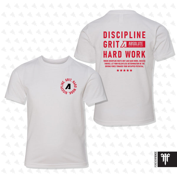 Absolute Martial Arts September 2024 White Youth Tee